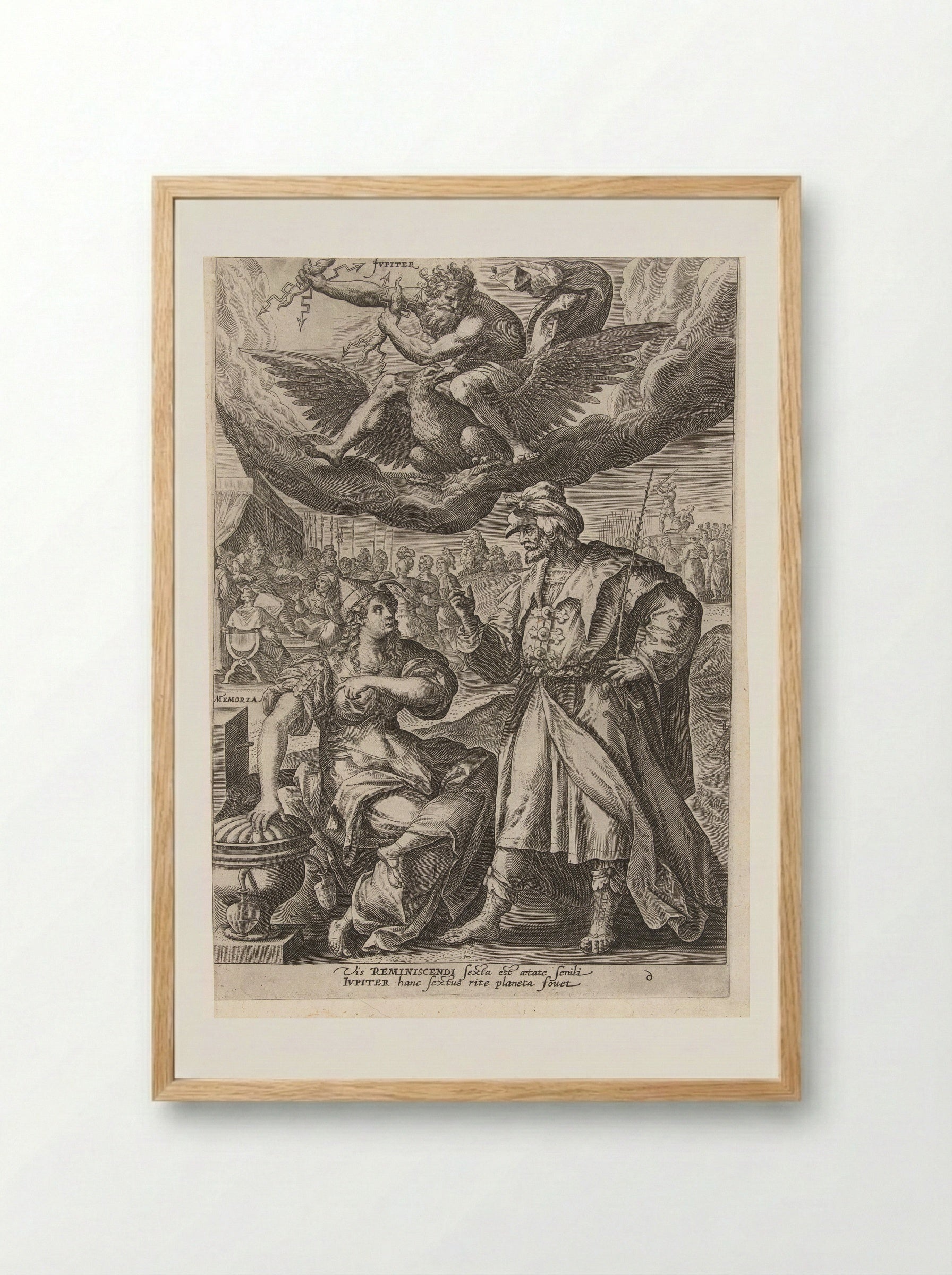 Ouderdom onder invloed van Jupiter - Gerard de Jode - Framed Print Wood