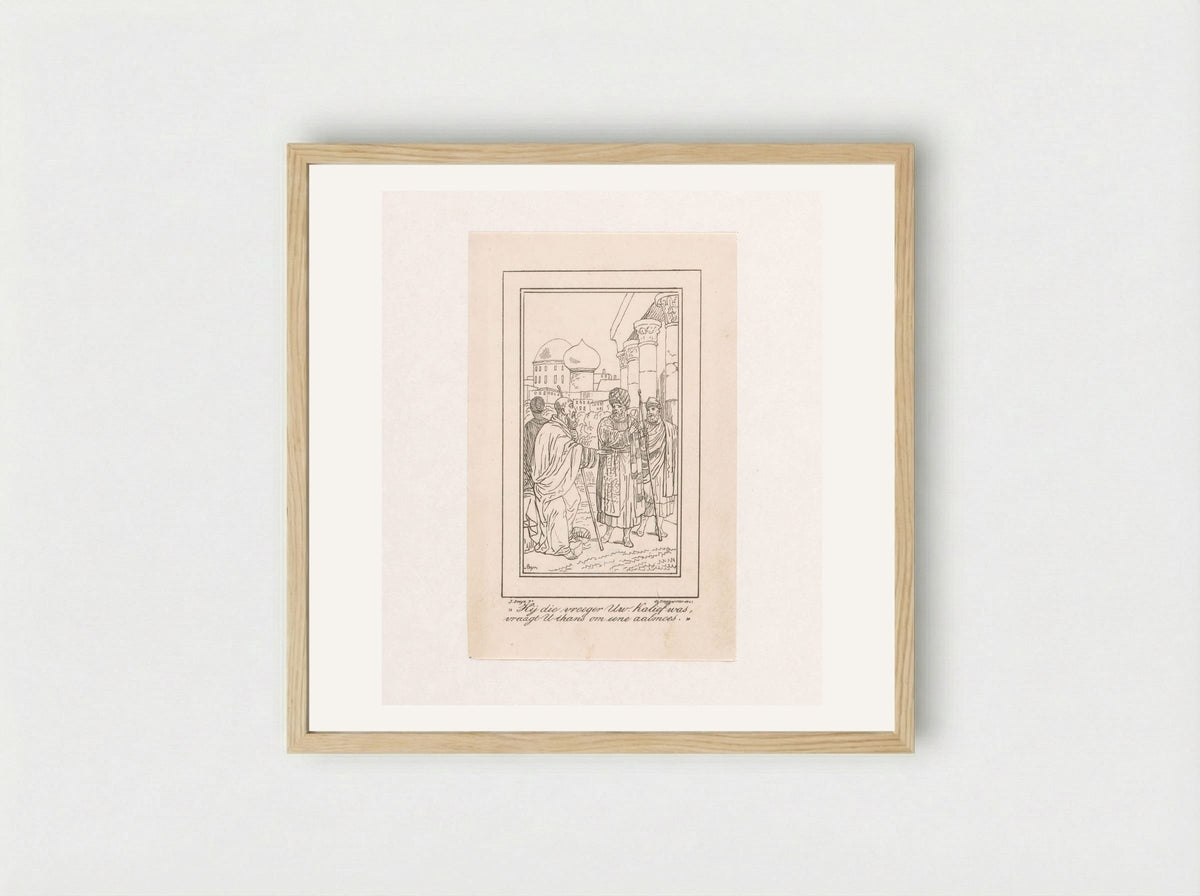 Oudkalief als bedelaar - Cornelis Johannes Koster - Framed Print Wood