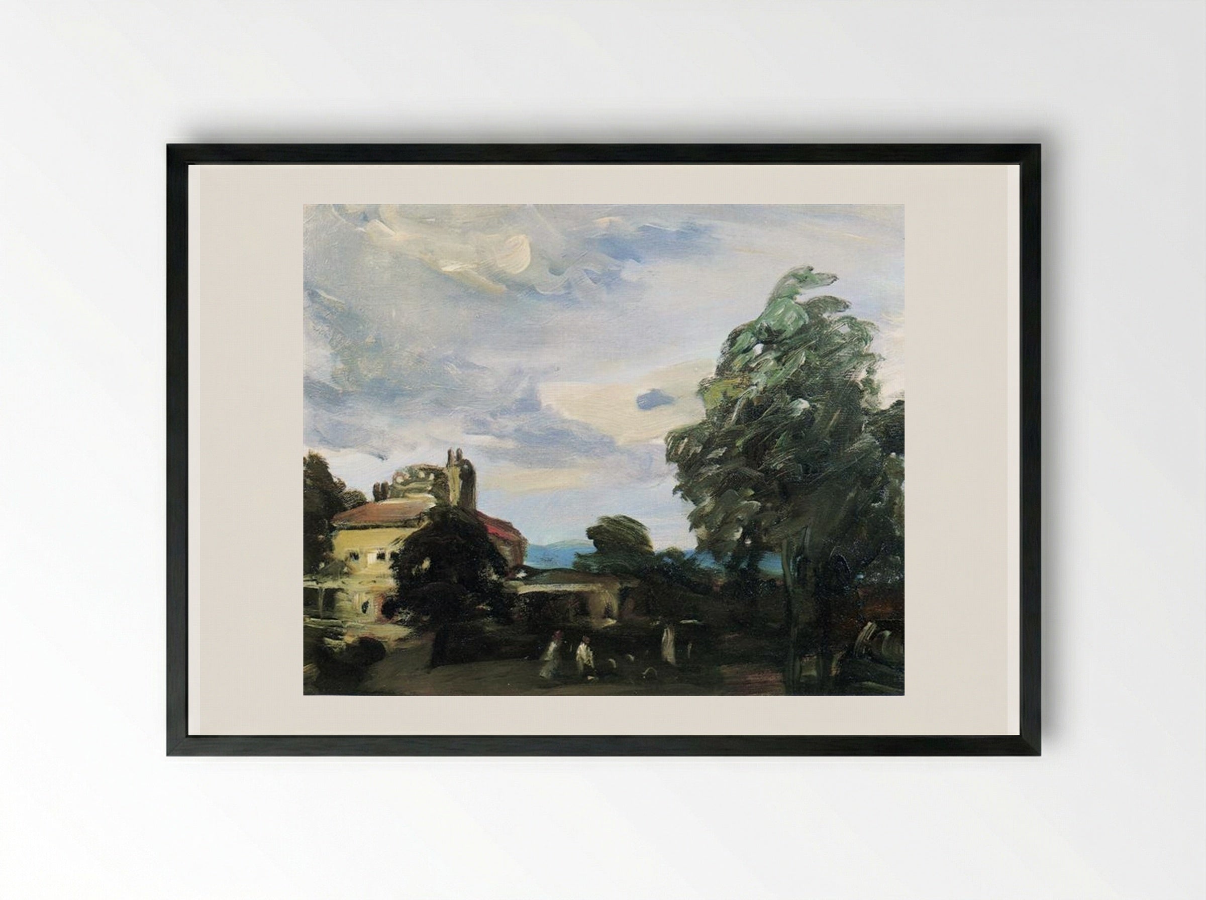 Our Home in Fort Washington, Pennsylvania - John French Sloan - Framed Print Black