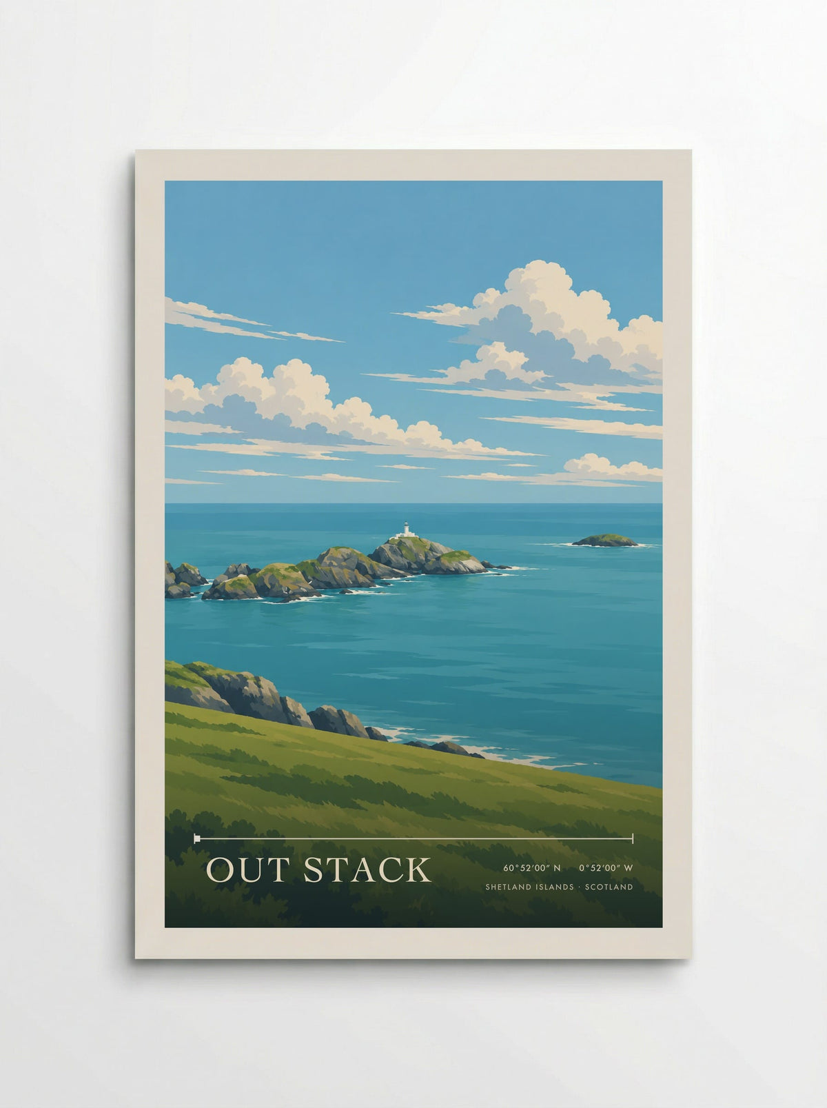Out Stack, Shetland Islands | Travel Poster - Poster