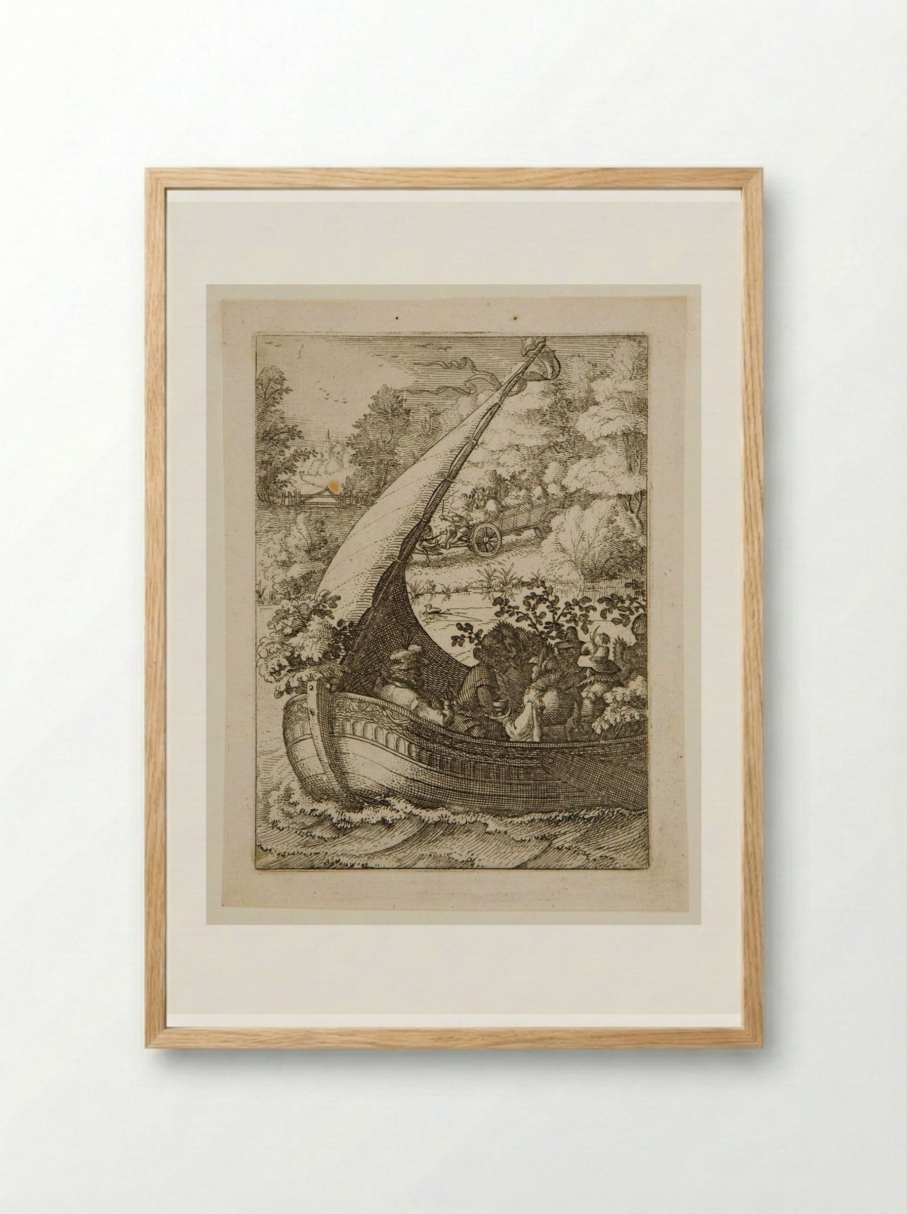 Outing in Spring - Claes Jansz. Visscher - Framed Print Wood