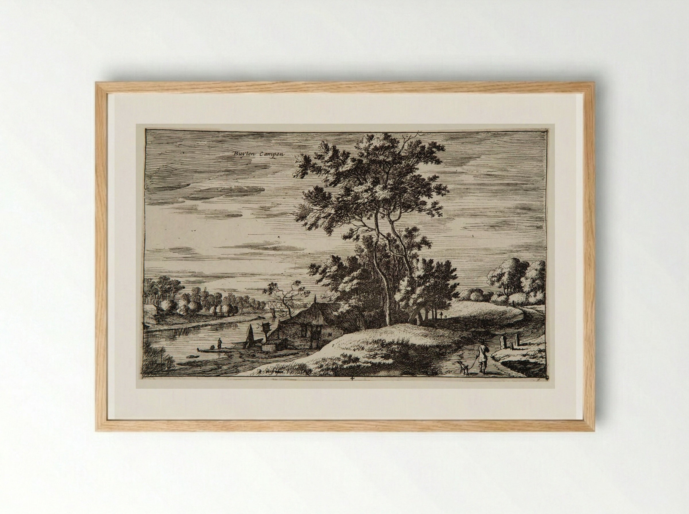 Outside Campen - Roelant Roghman - Framed Print Wood