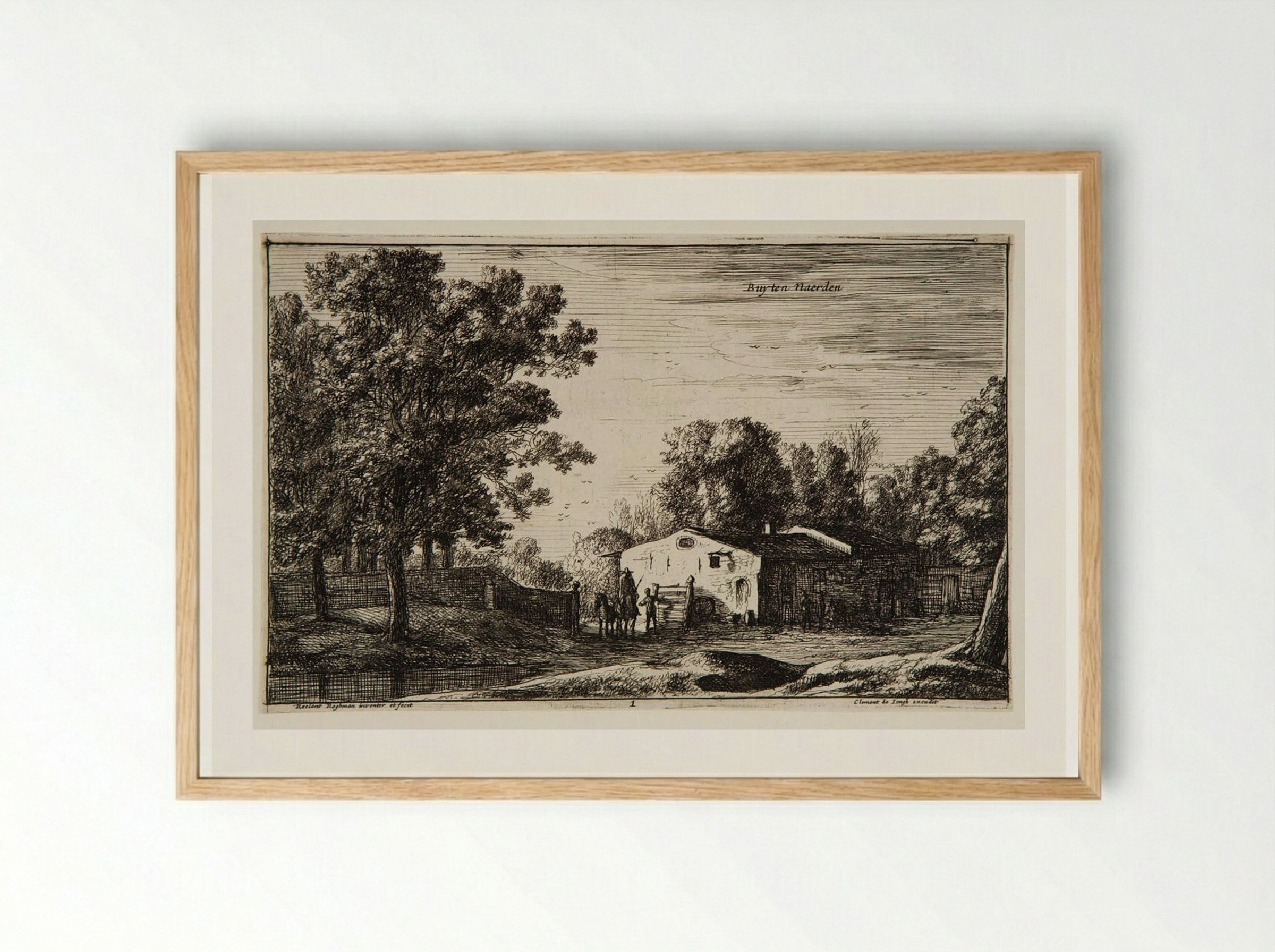 Outside Naerden - Roelant Roghman - Framed Print Wood