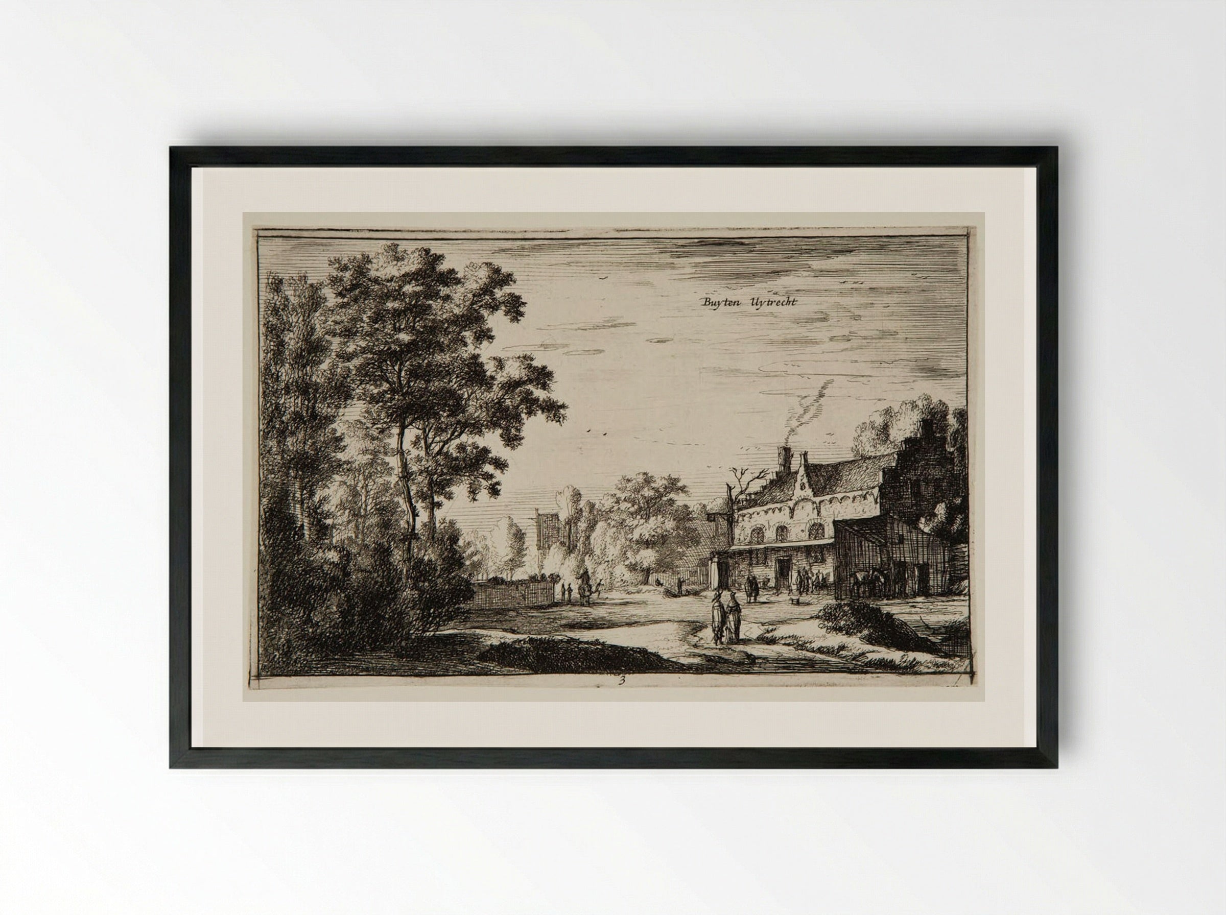 Outside Utrecht - Roelant Roghman - Framed Print Black