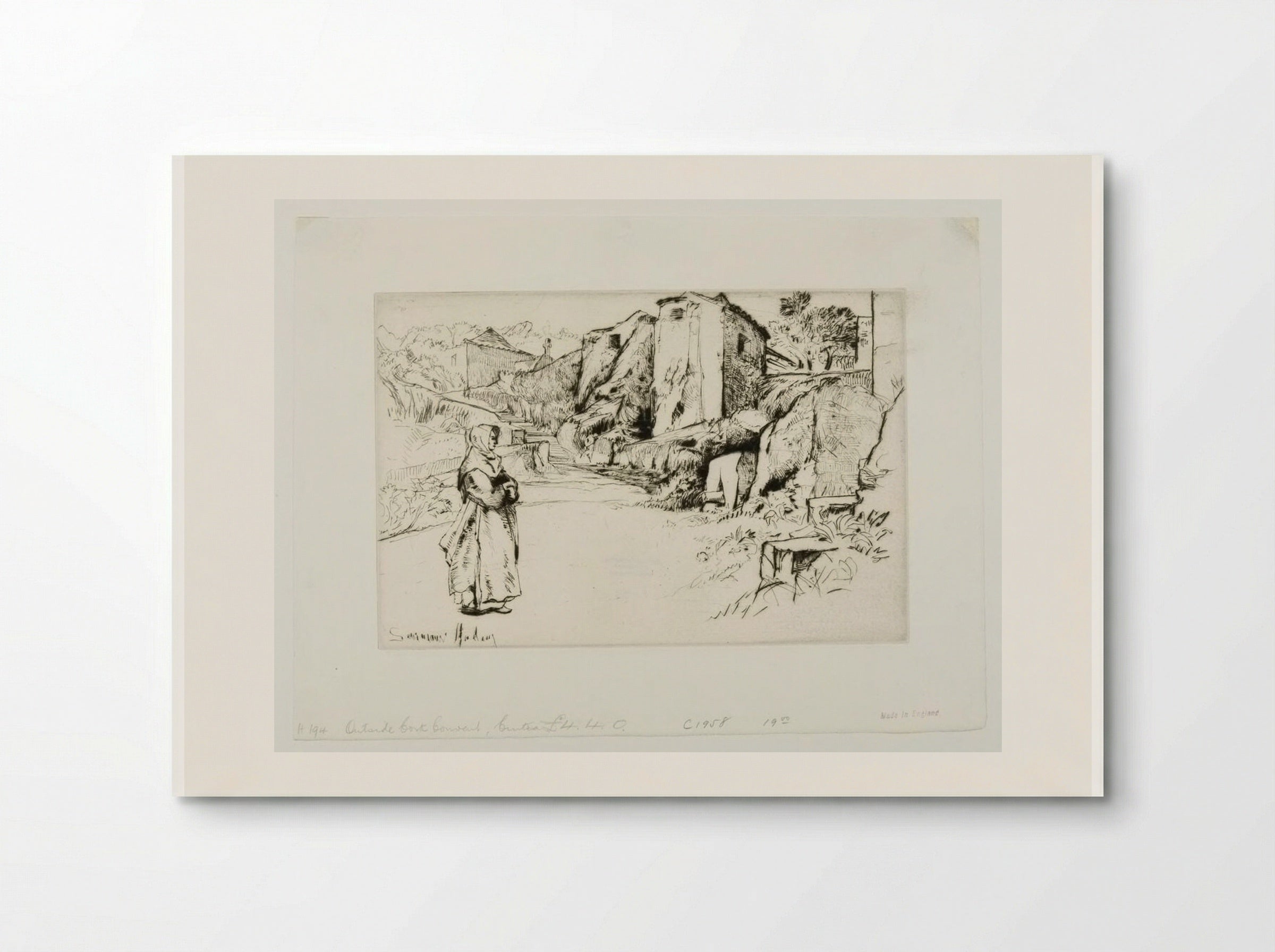 Outside the Cork Convent, Cintra - Francis Seymour Haden - Poster