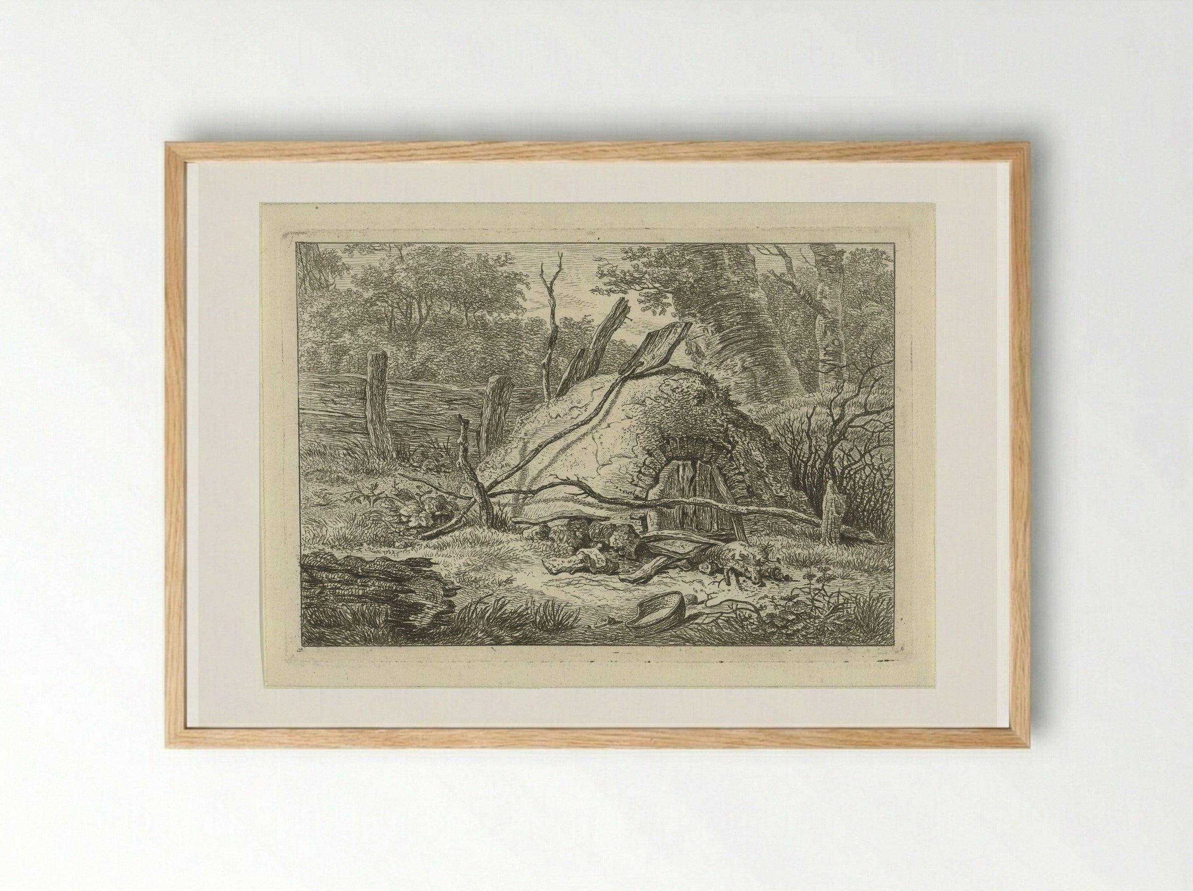 Oven met schop - Hermanus Fock - Framed Print Wood