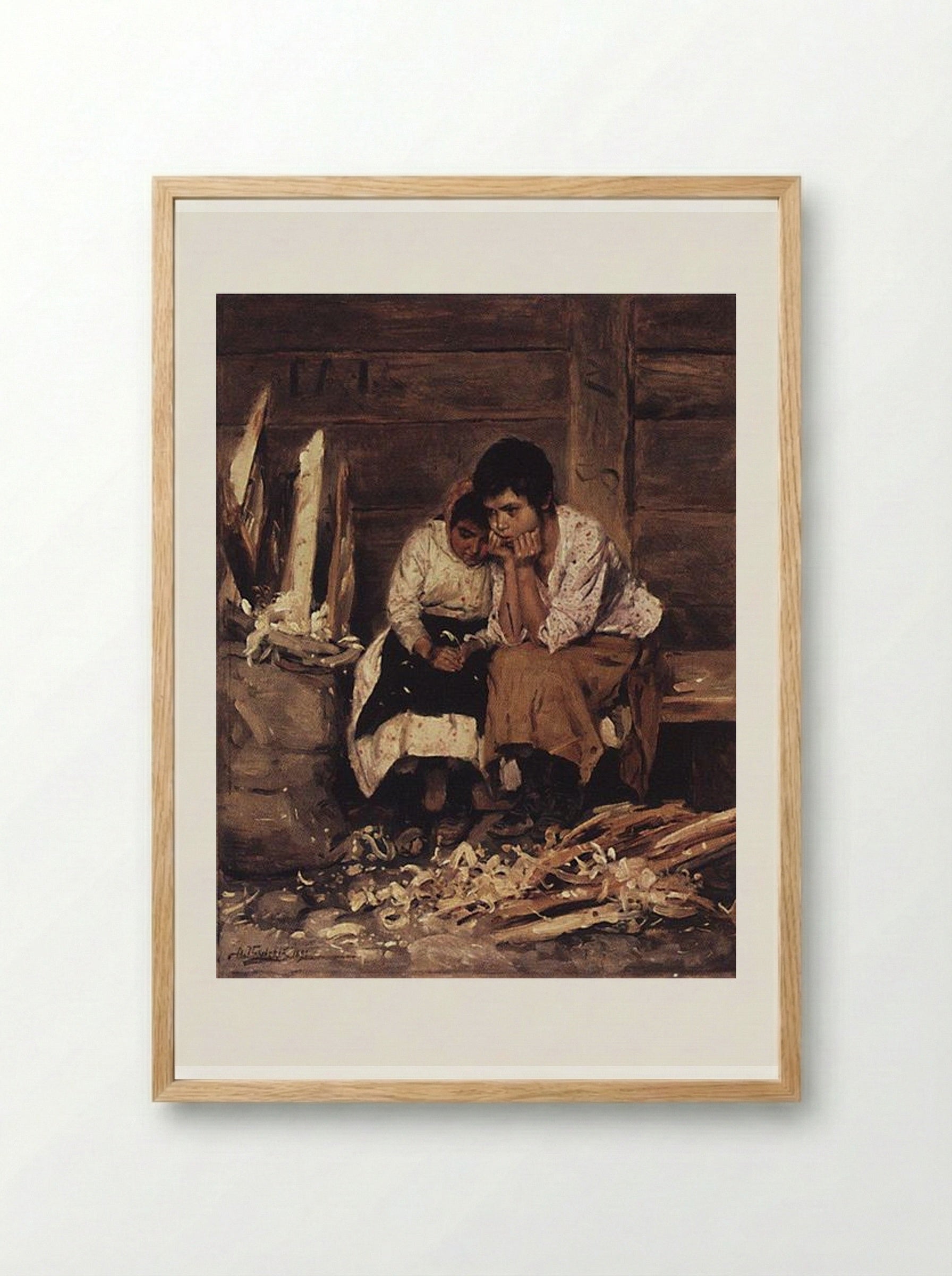 Over the Chips - Vladimir Makovsky - Framed Print Wood