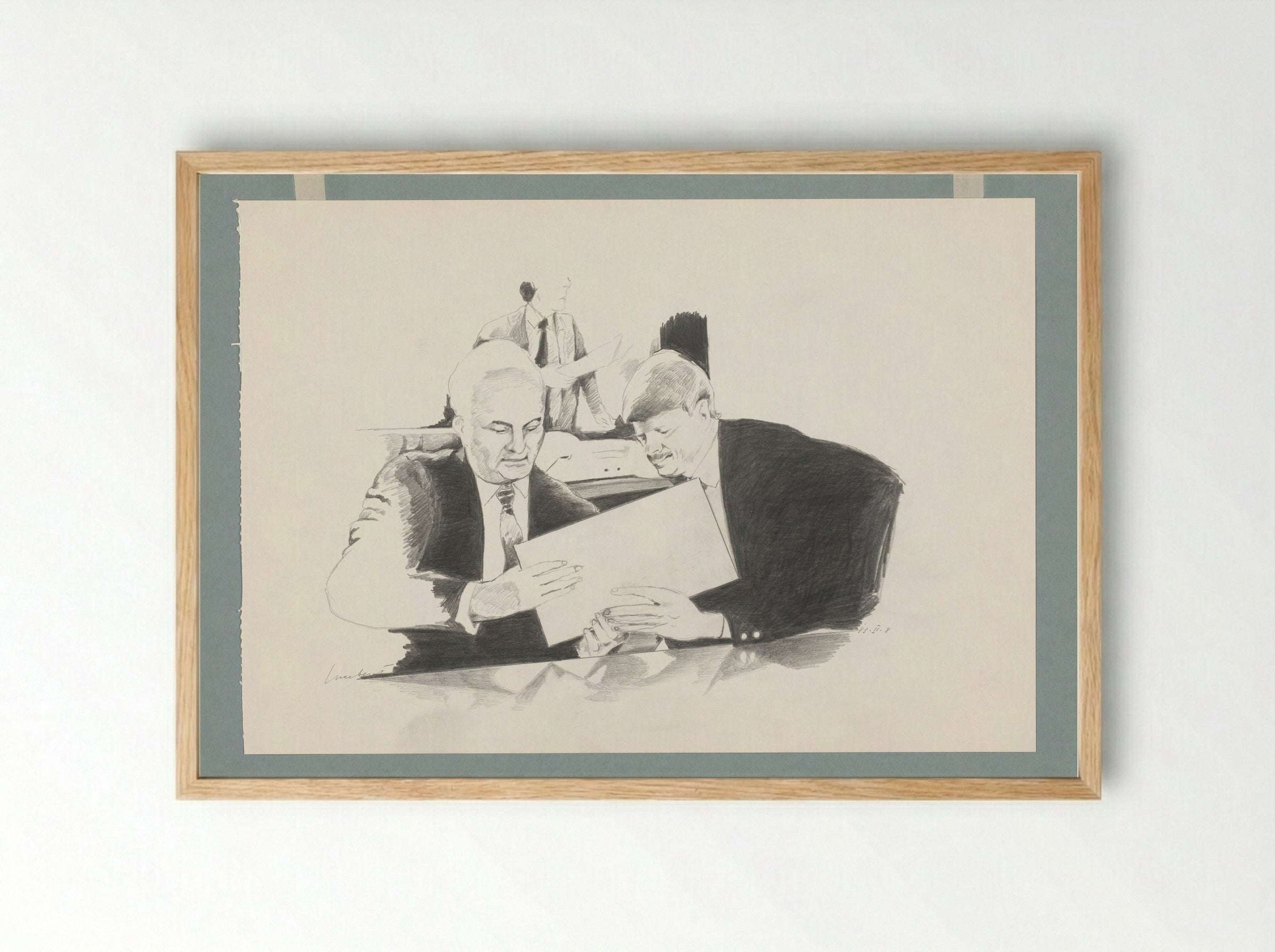 Overdracht van akte - Lucebert - Framed Print Wood