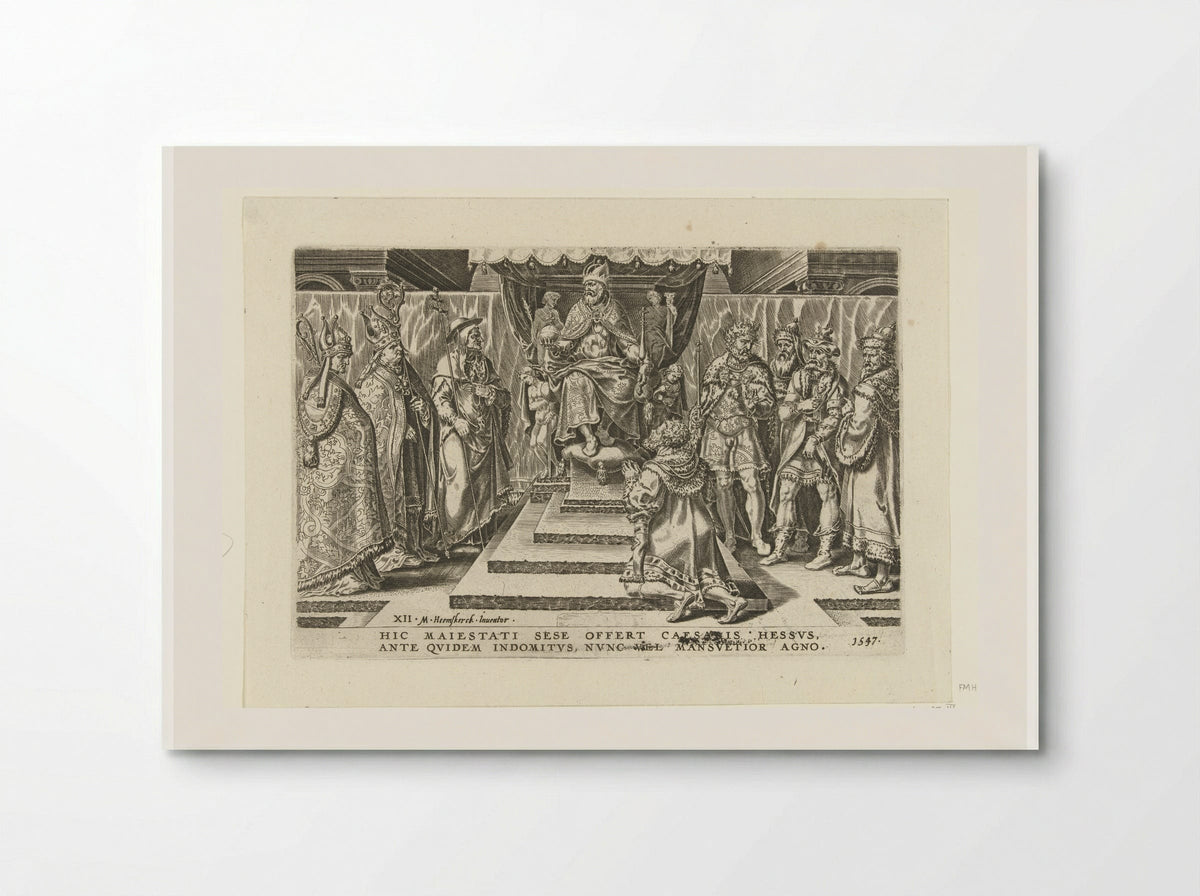 Overgave van de landgraaf van Hessen - Dirck Volckertsz. Coornhert - Poster