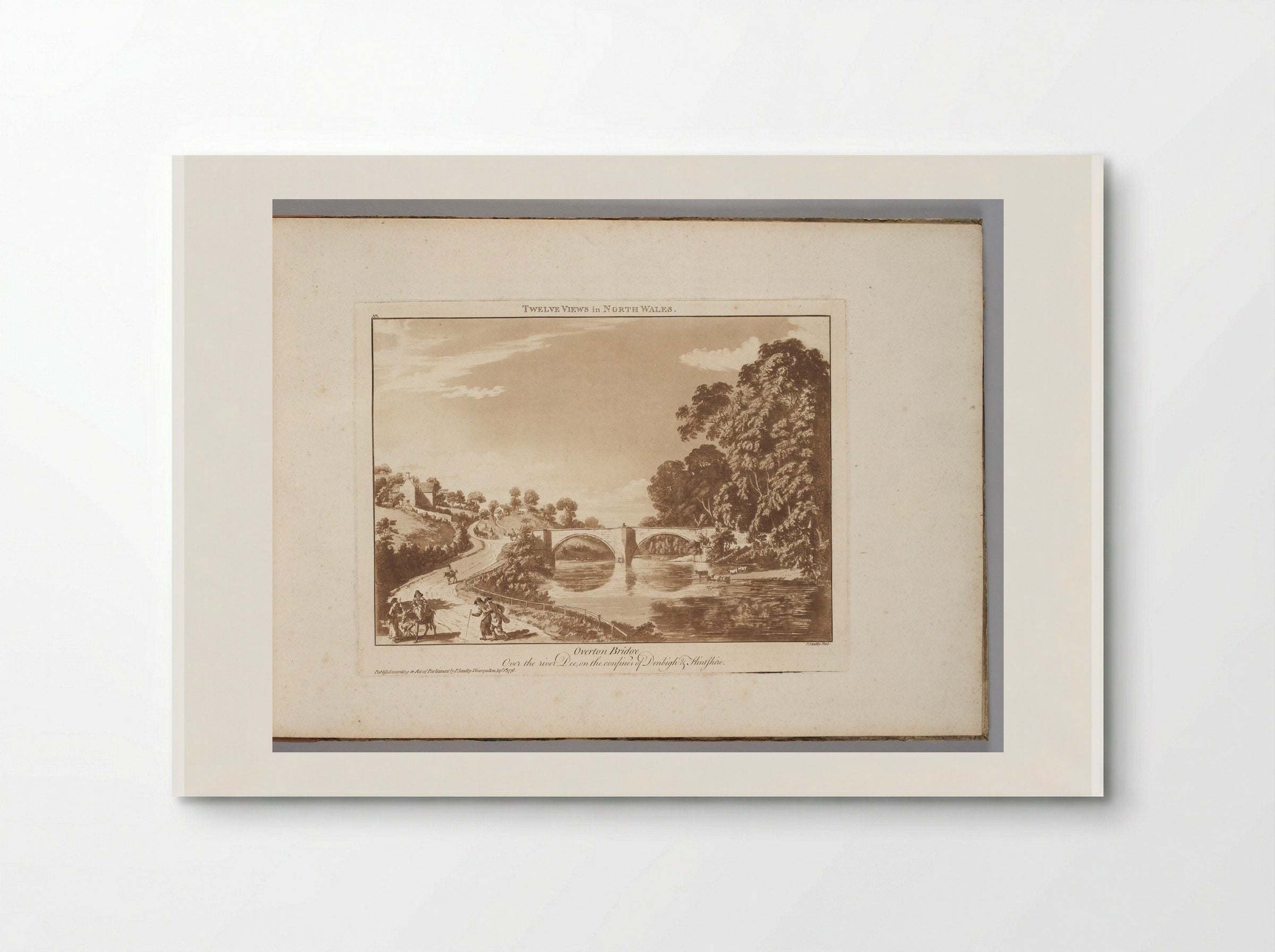Overton Bridge Over the River Dee, On the Confines of Denbigh and Flintshire - Paul Sandby - Poster