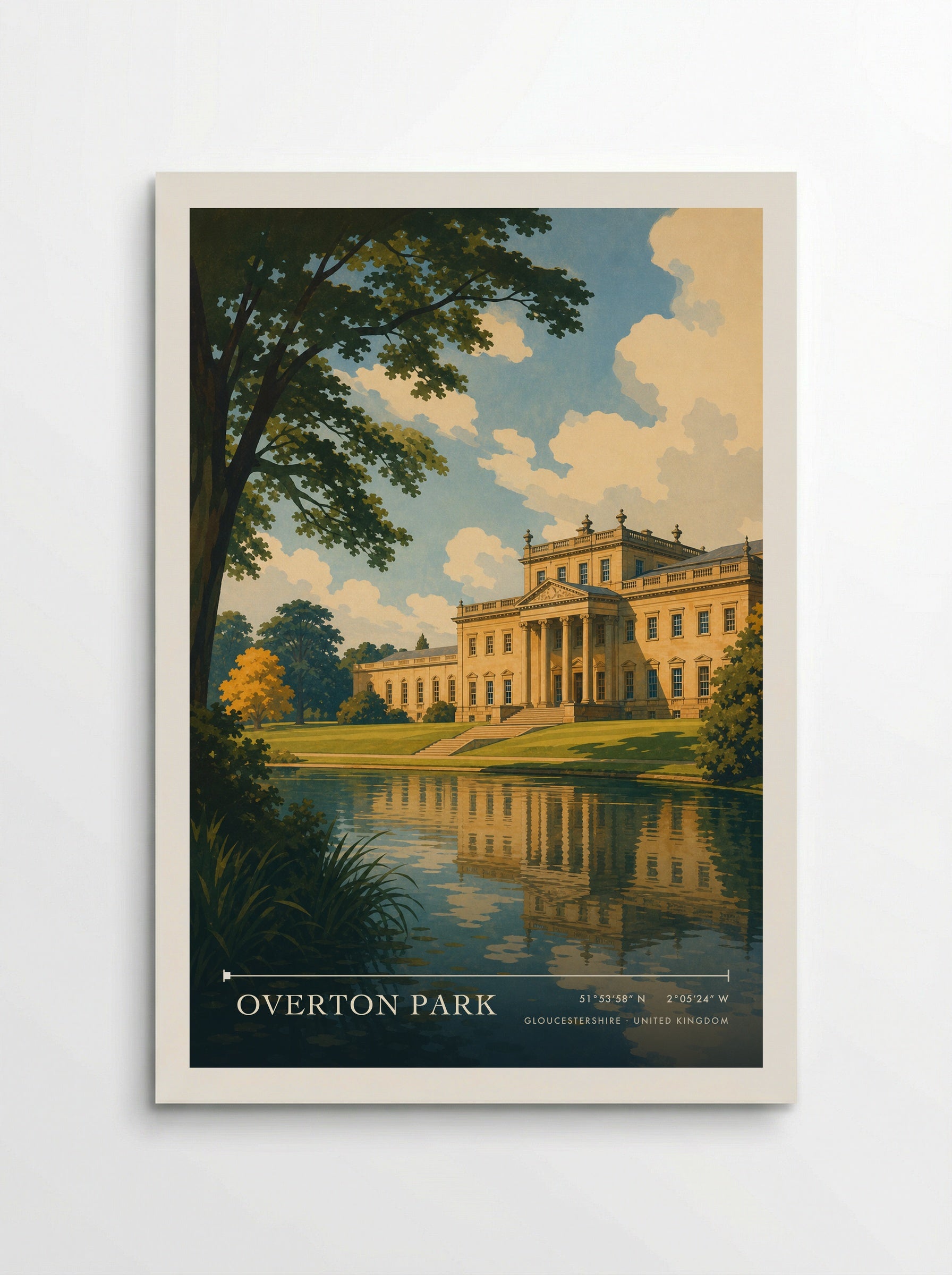 Overton Park Gloucestershire United Kingdom Travel Poster - Poster