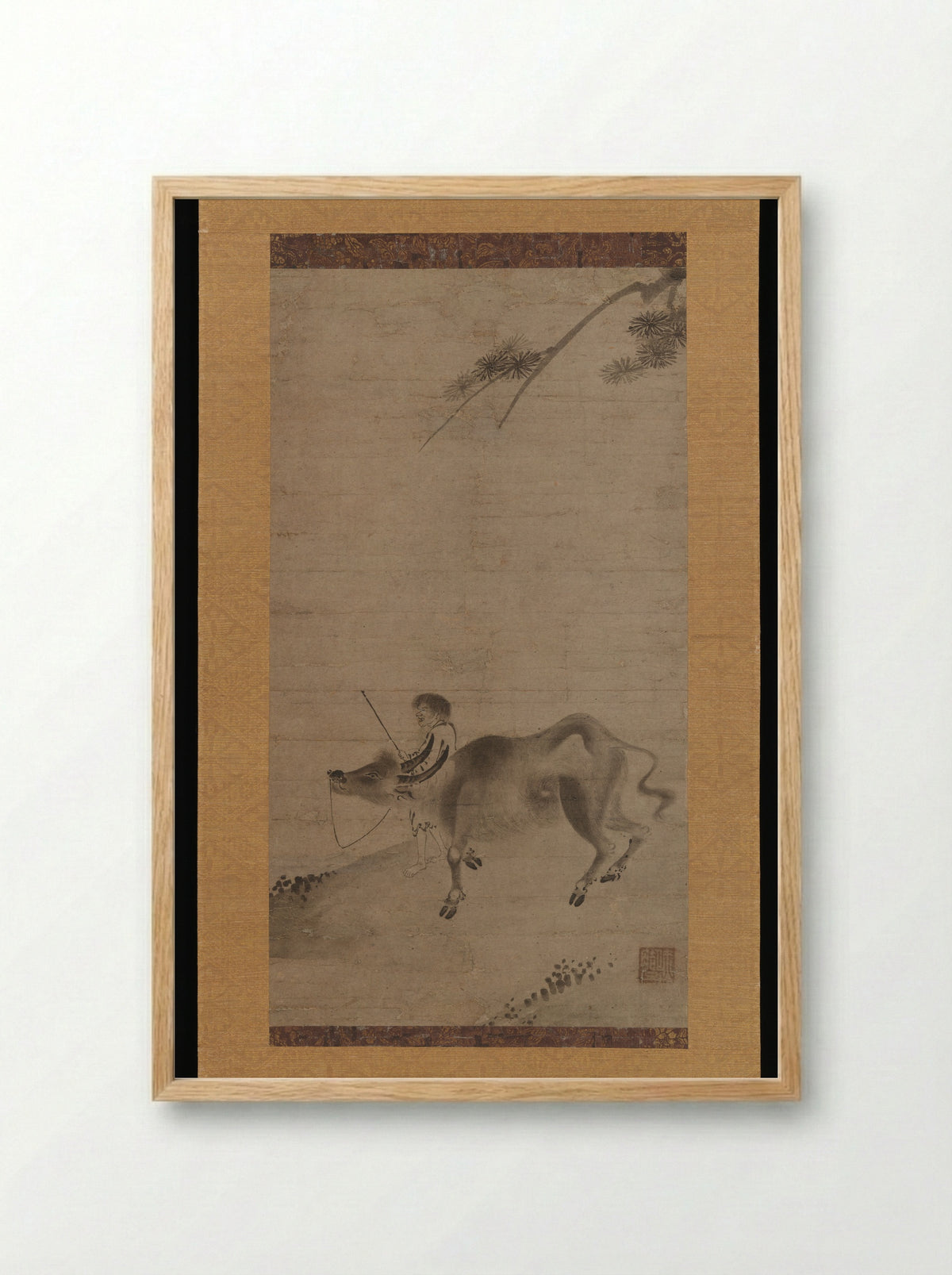 Oxherding - Sekkyakushi - Framed Print Wood