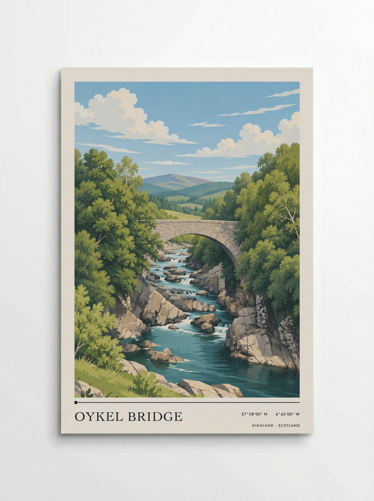 Oykel Bridge, Highland | Travel Poster - Poster