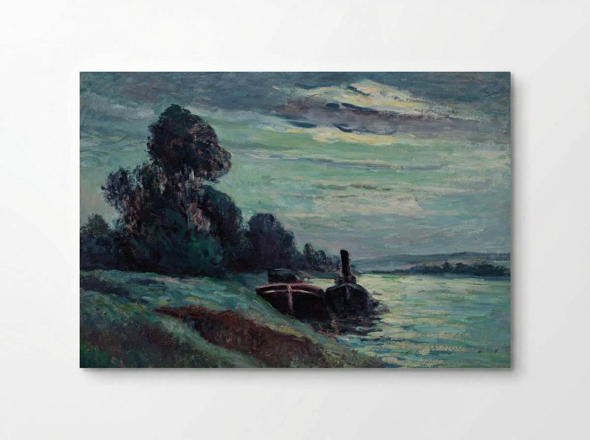 Péniches Sur La Seine - Maximilien Luce - Poster