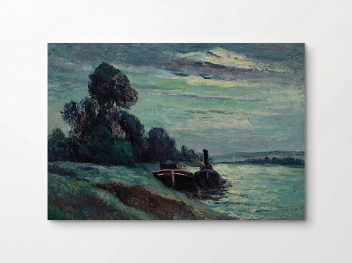 Péniches Sur La Seine - Maximilien Luce - Poster
