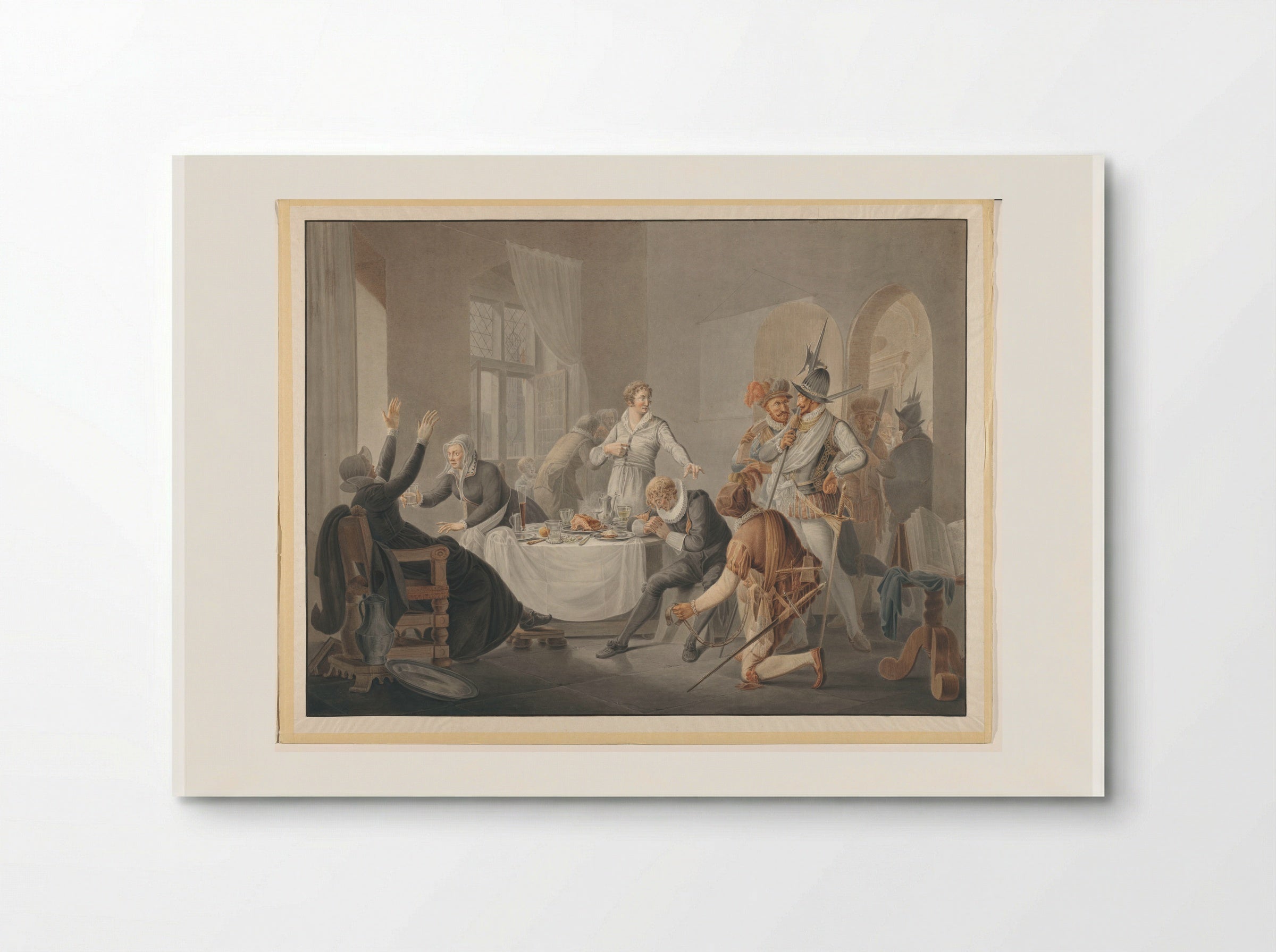 P.D. Hasselaer maakt zich bekend, toen de Spanjaarden zijn broer Claes Dirkz. in zijn plaats gevangen wilden nemen - Pieter Bartholomeusz. Barbiers - Poster