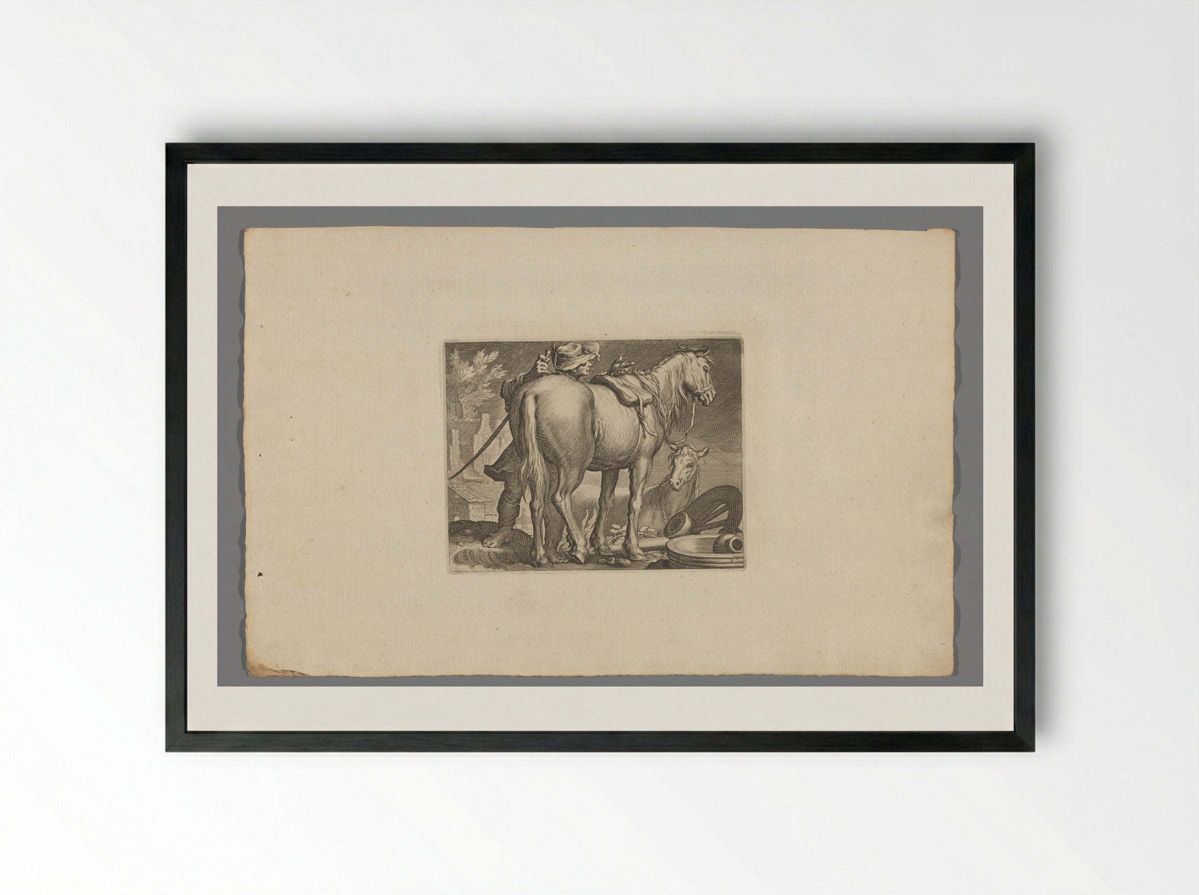 Paarden - Boëtius Adamsz. Bolswert - Framed Print Black