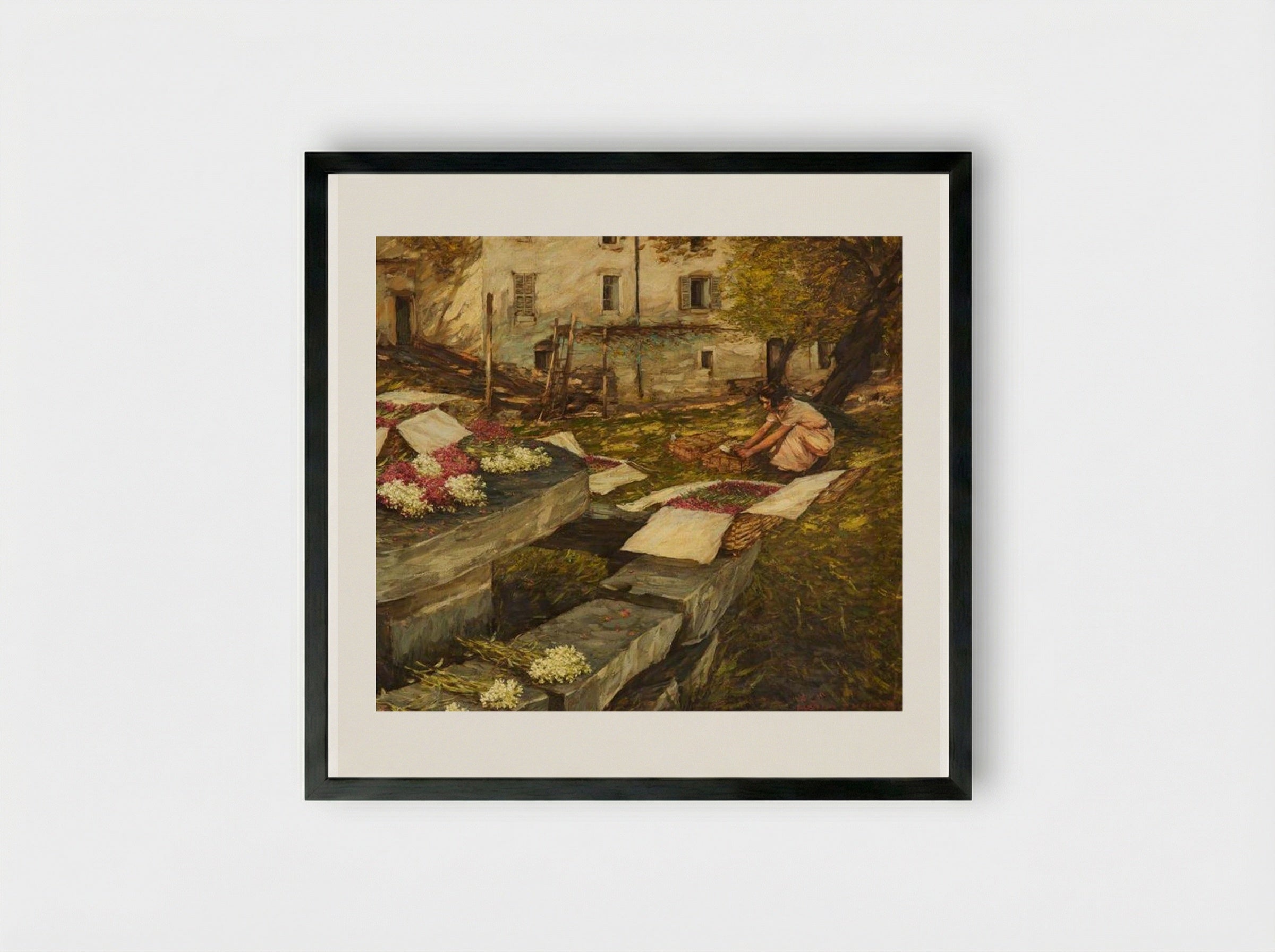 Packing Stocks - Henry Herbert La Thangue - Framed Print Black