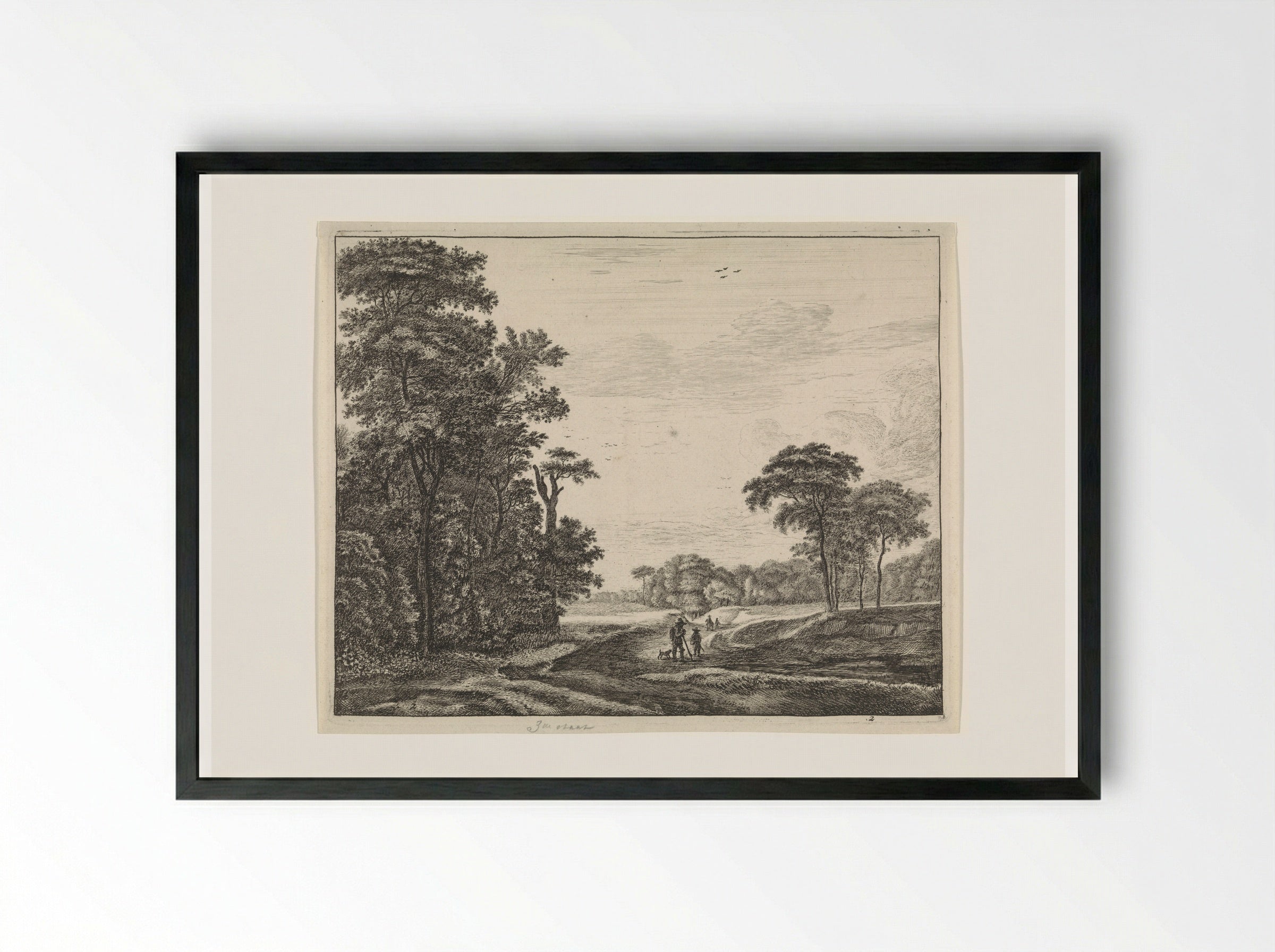 Pad aan de rand van het Haagse Bos - Roelant Roghman - Framed Print Black