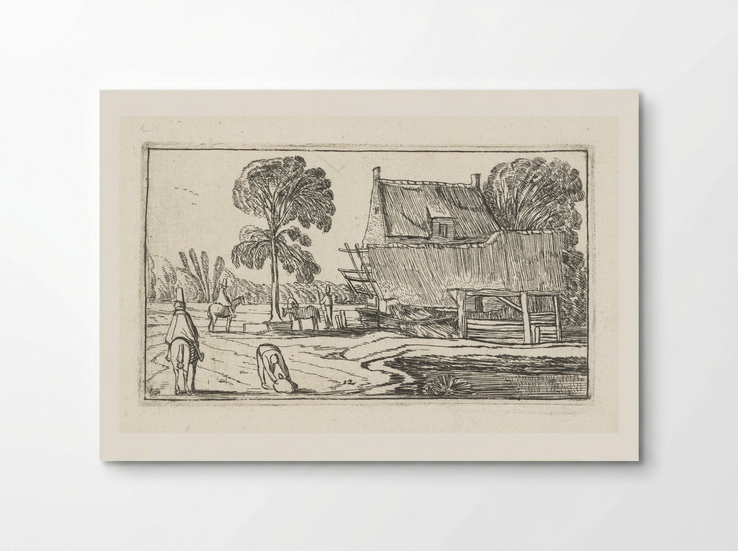 Pad langs een boerderij - Esaias van de Velde - Poster