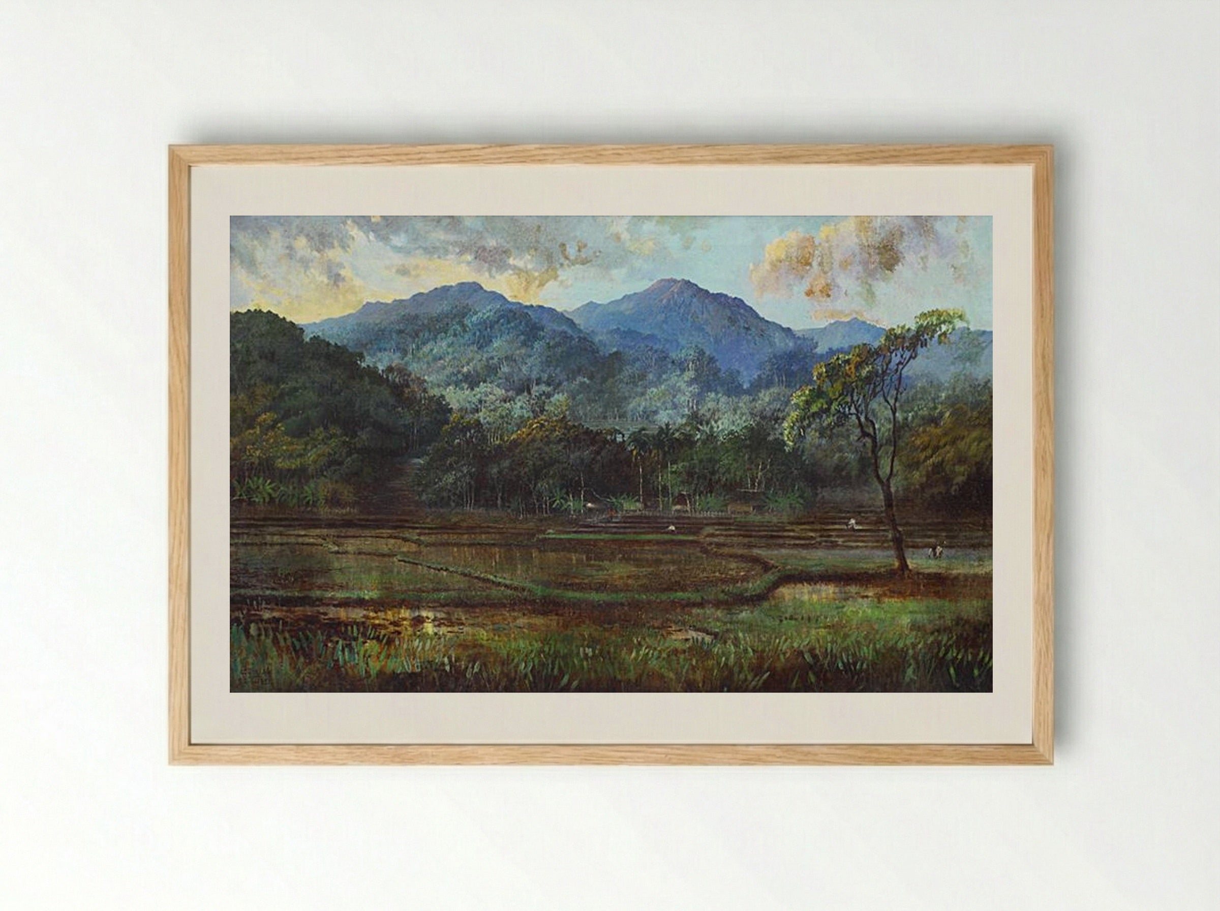 Paddy Field - Abdullah Suriosubroto - Framed Print Wood