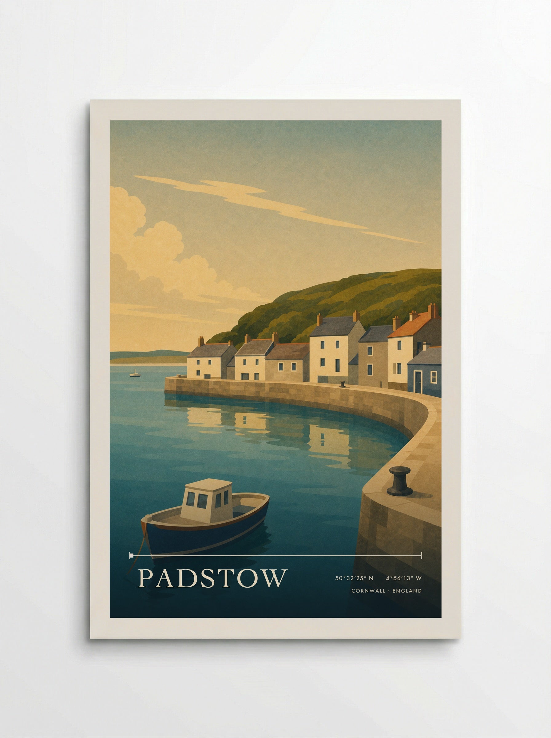 Padstow Cornwall England Travel Poster - Poster
