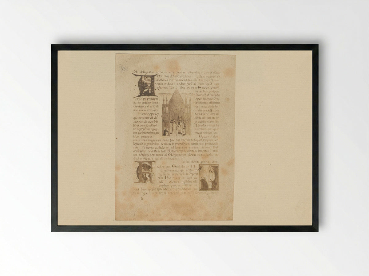 Pagina uit een middeleeuws boek - Eduard Isaac Asser - Framed Print Black