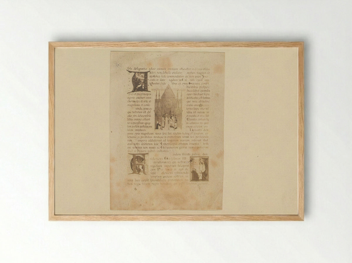 Pagina uit een middeleeuws boek - Eduard Isaac Asser - Framed Print Wood