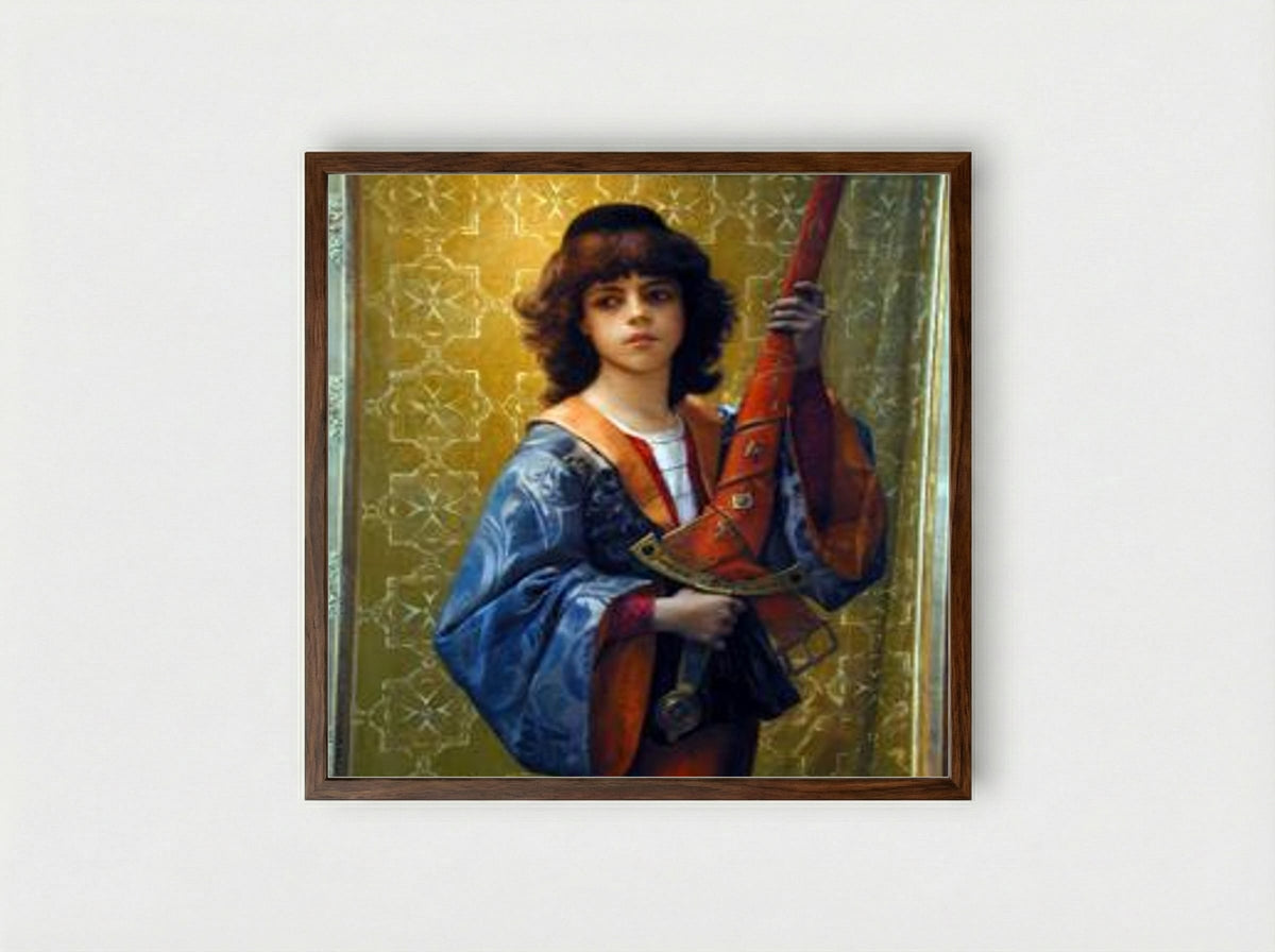 Paige - Alexandre Cabanel - Framed Print Dark Wood
