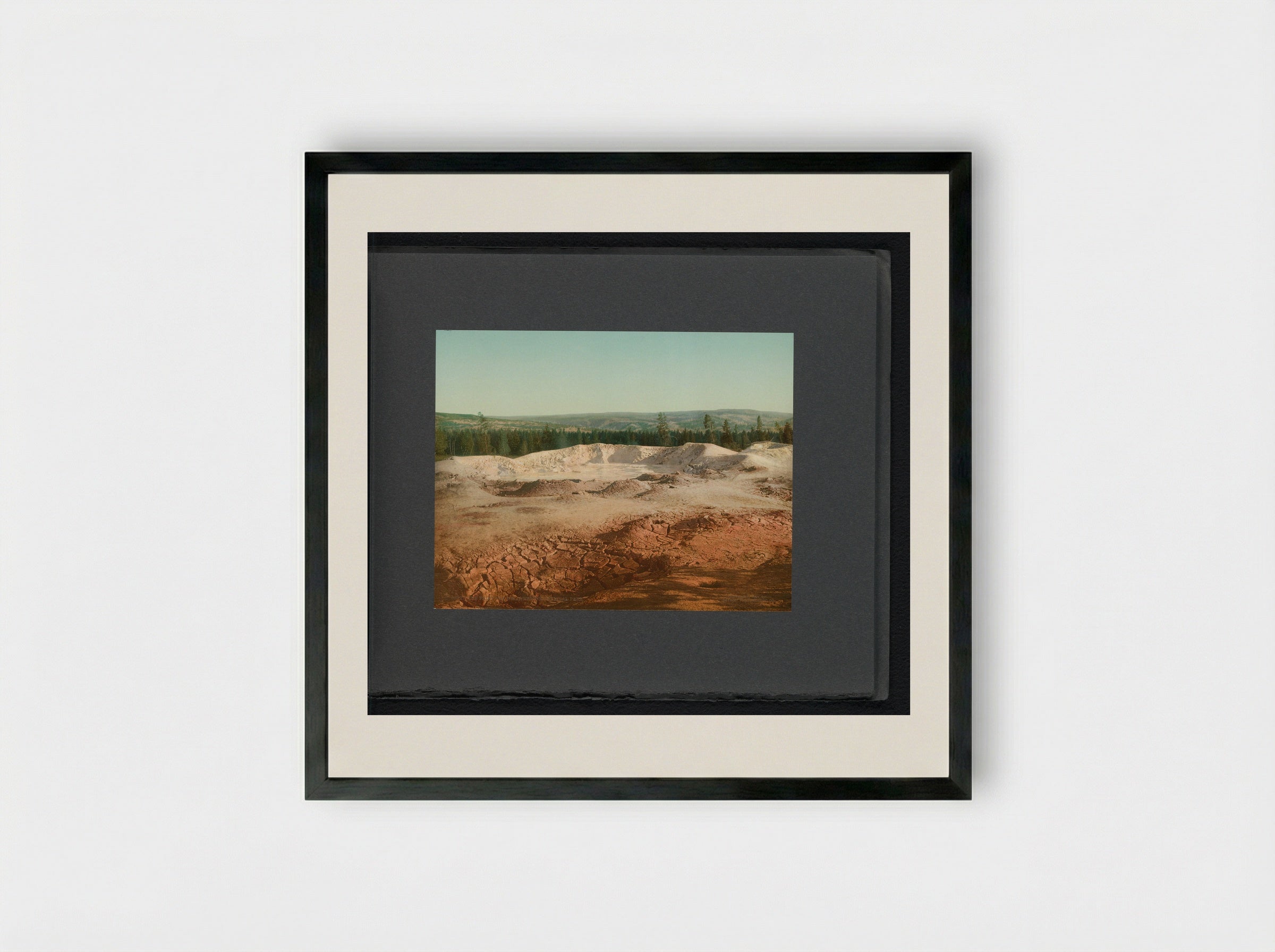 Paint Pot, Yellowstone National Park - William Henry Jackson - Framed Print Black