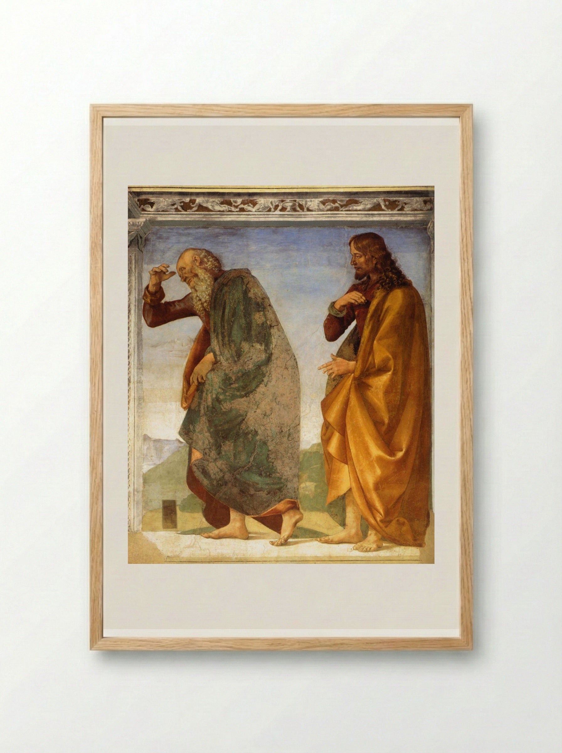 Pair of Apostles in Dispute - Luca Signorelli - Framed Print Wood
