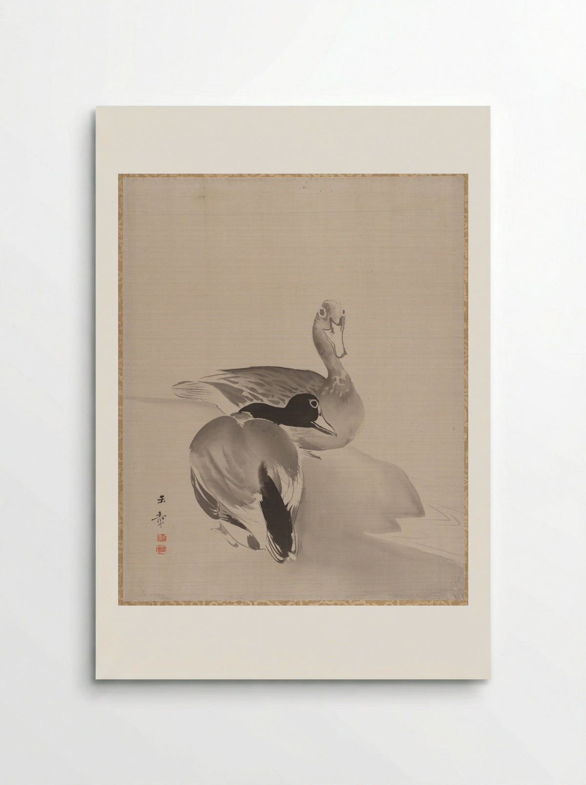 Pair of Ducks - Kawabata Gyokushō - Poster