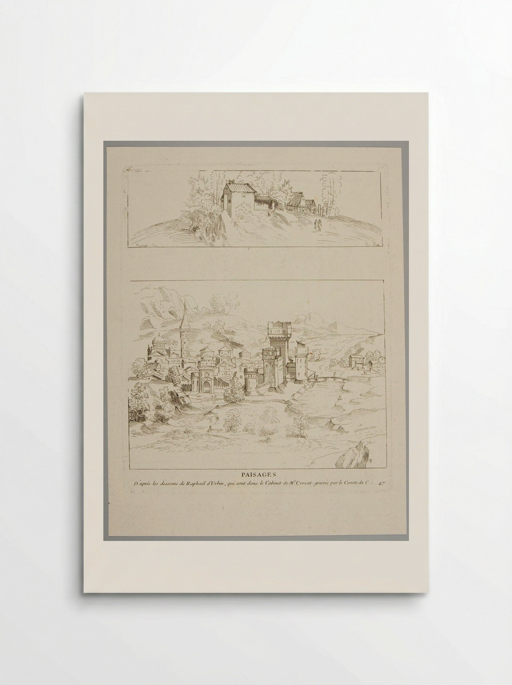 Paisages (After Raphael) - Anne Claude Philippe de Thubières, comte de Caylus - Poster