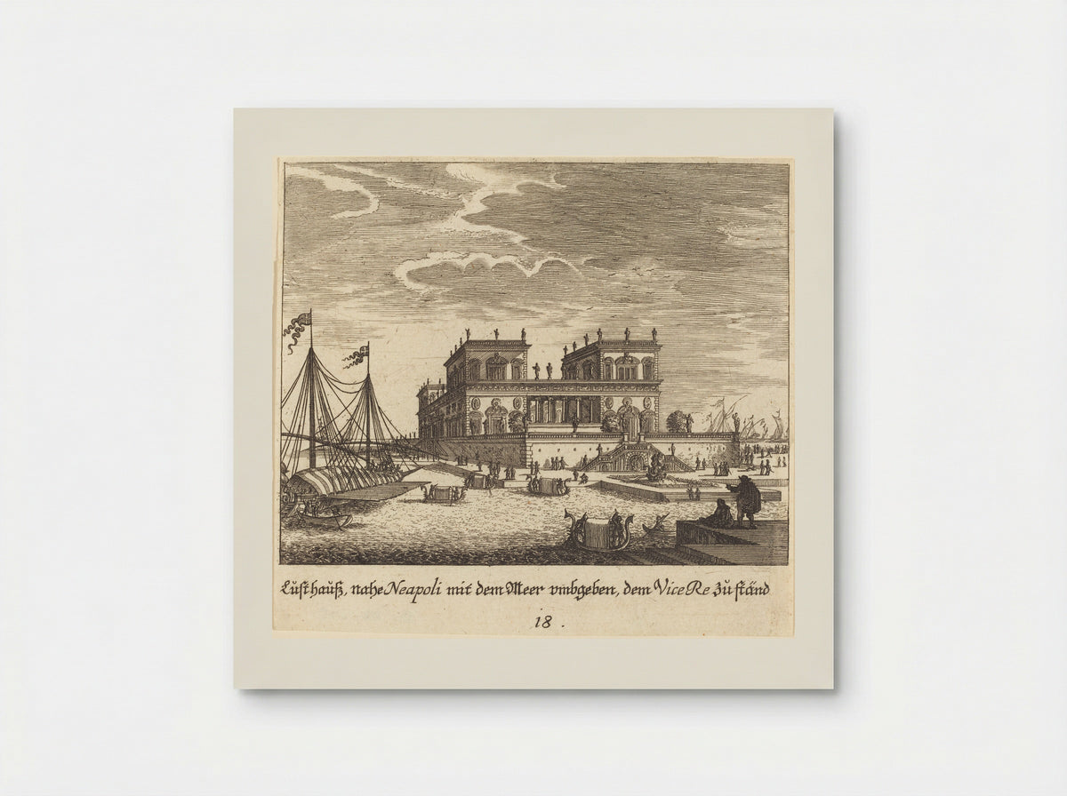 Palace of Cardinal Caraffa at Naples - Melchior Küsel - Poster