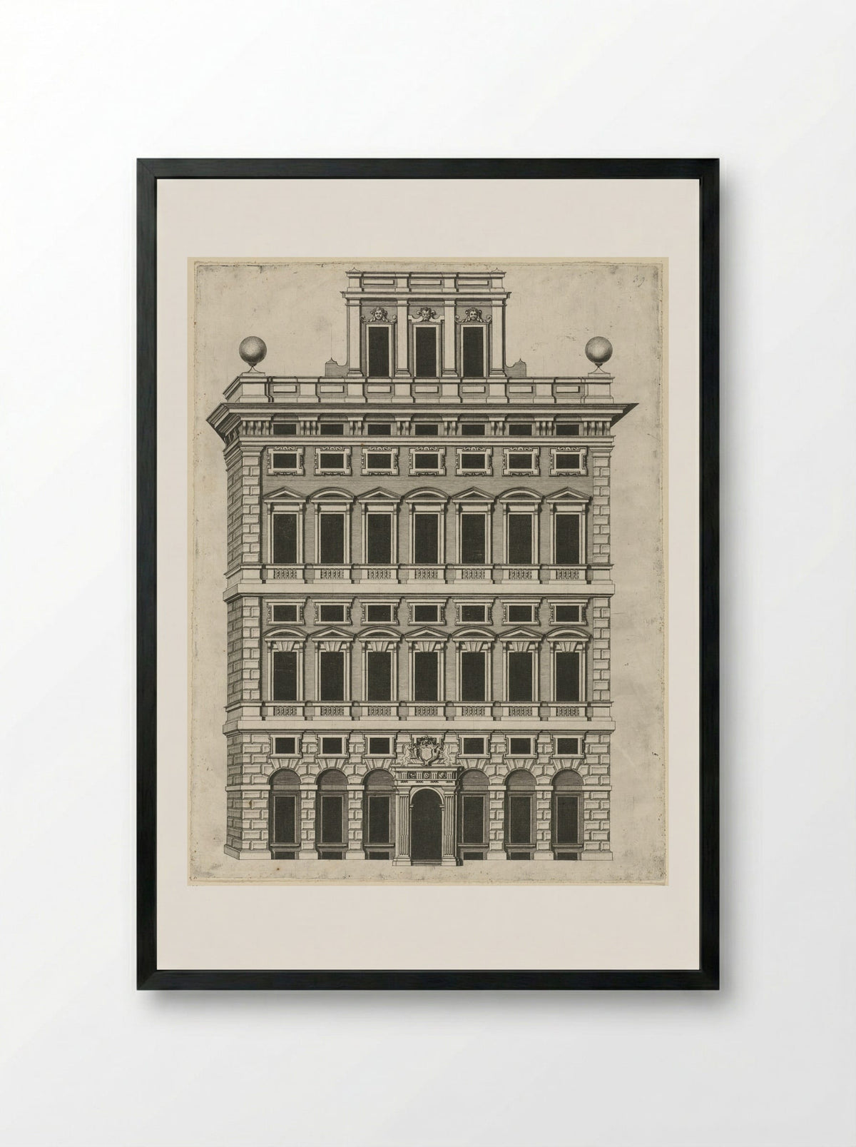 Palazzo Centurione Cambiaso - Peter Paul Rubens - Framed Print Black