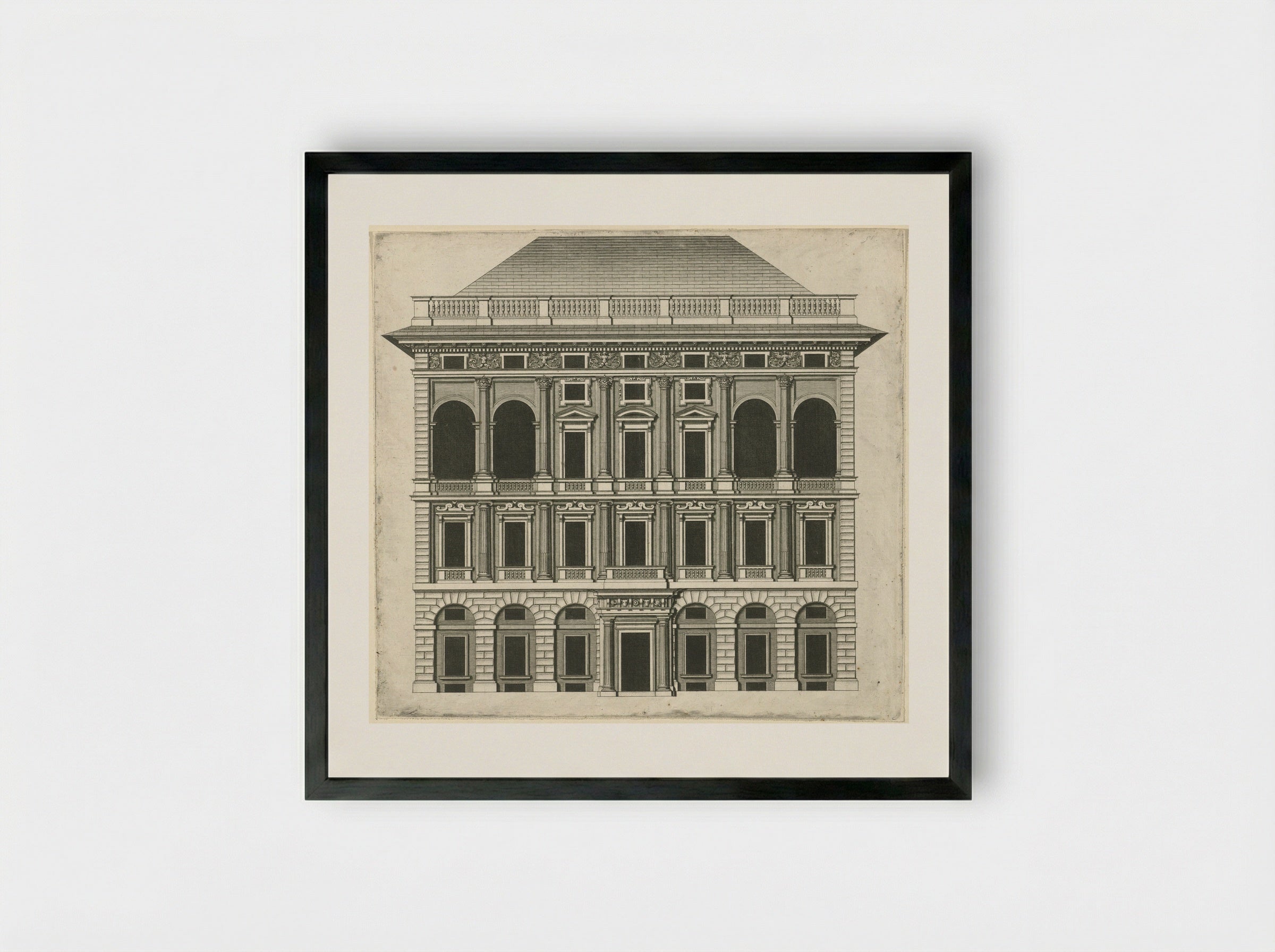 Palazzo Di Negro - Peter Paul Rubens - Framed Print Black