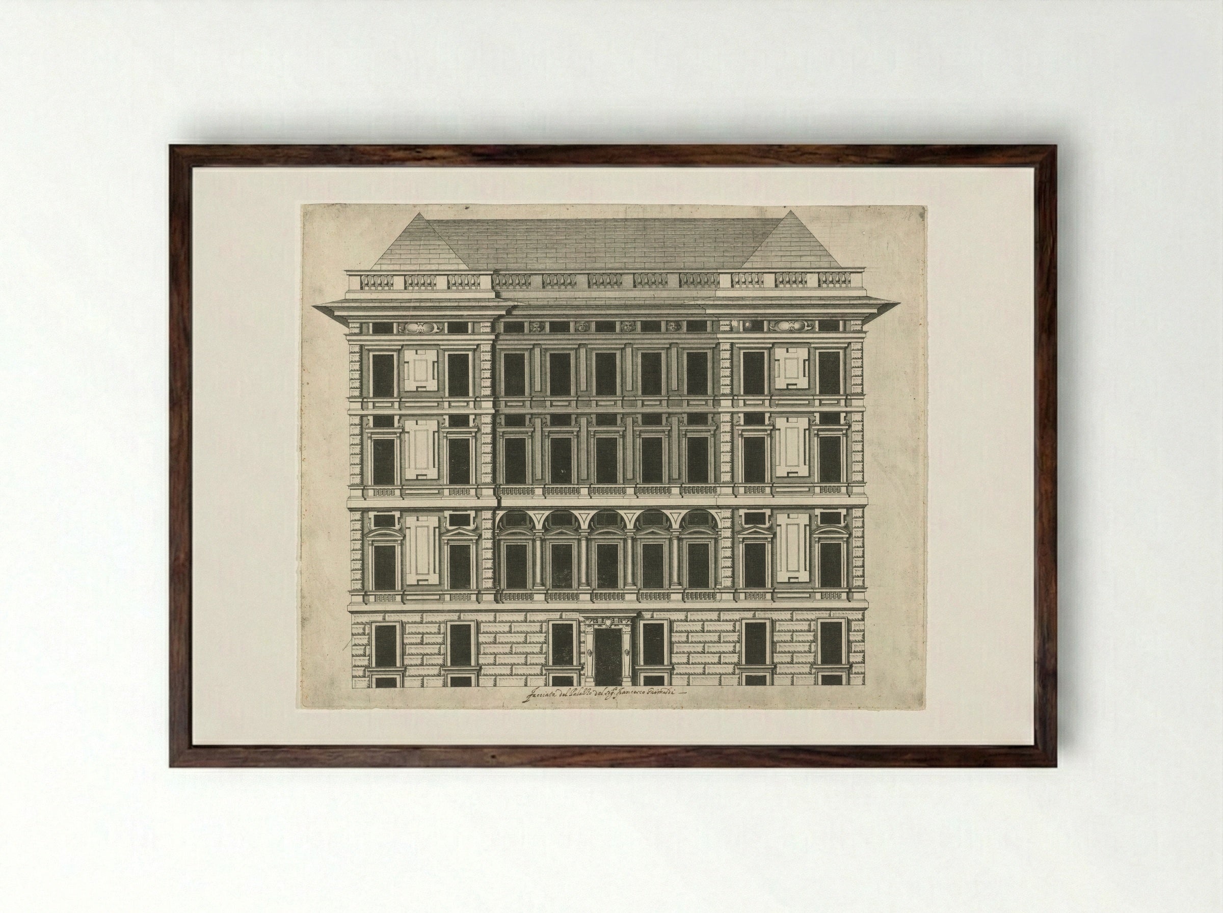 Palazzo Grimaldi - Peter Paul Rubens - Framed Print Dark Wood