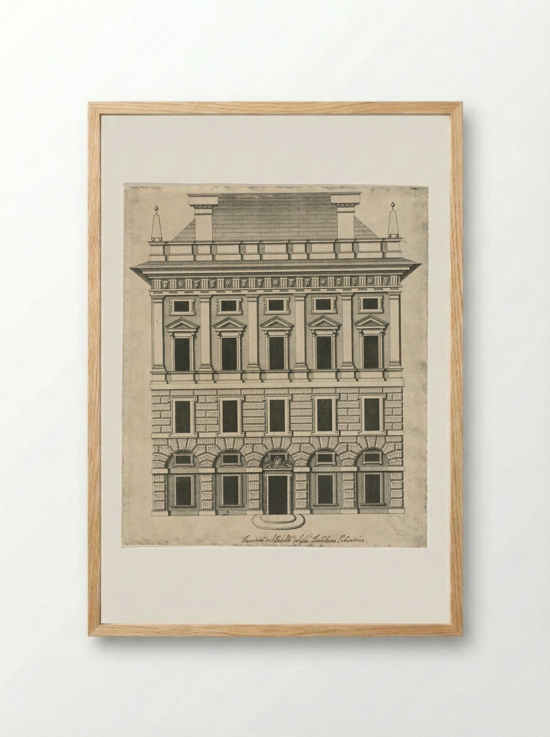 Palazzo Pallavicino - Peter Paul Rubens - Framed Print Wood