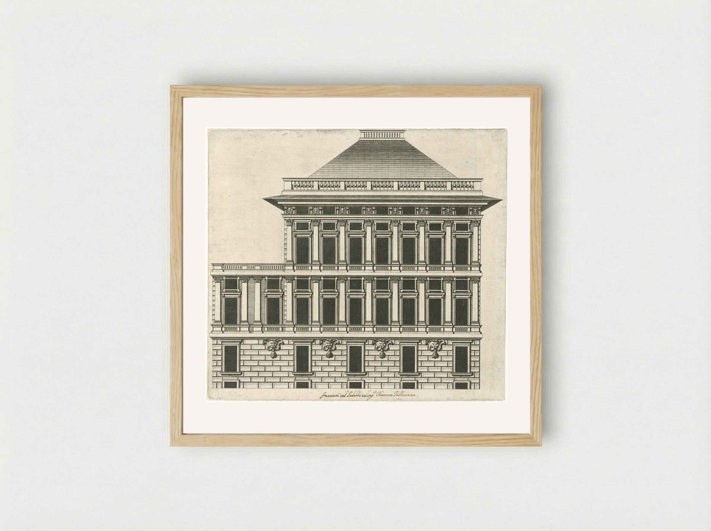 Palazzo Pallavicino - Peter Paul Rubens - Framed Print Wood