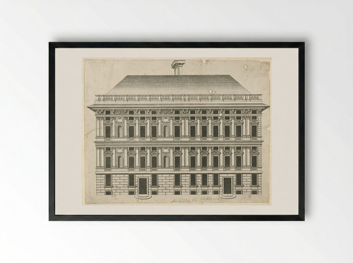 Palazzo della Rovere - Peter Paul Rubens - Framed Print Black
