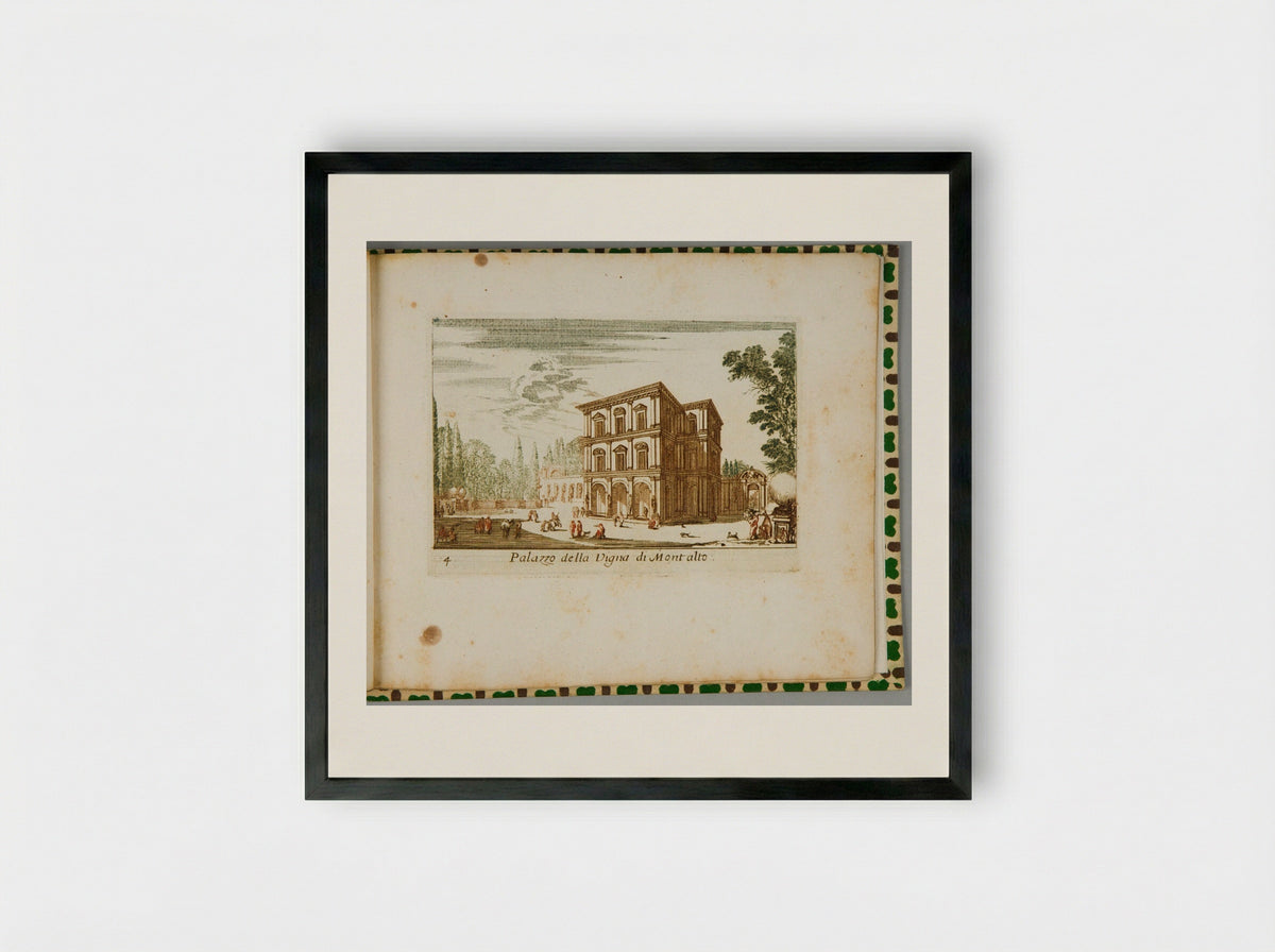 Palazzo della Vigna di Montalto - Abraham Bloteling - Framed Print Black