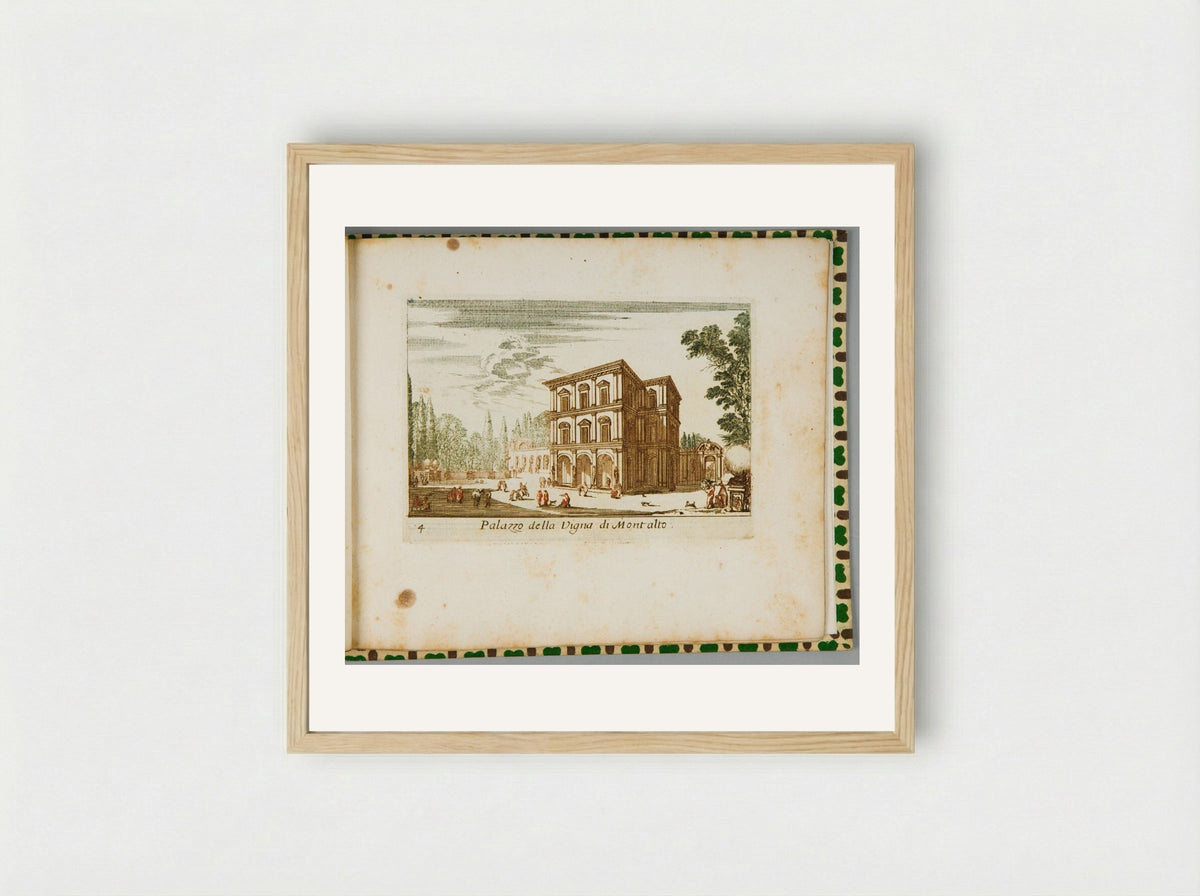 Palazzo della Vigna di Montalto - Abraham Bloteling - Framed Print Wood