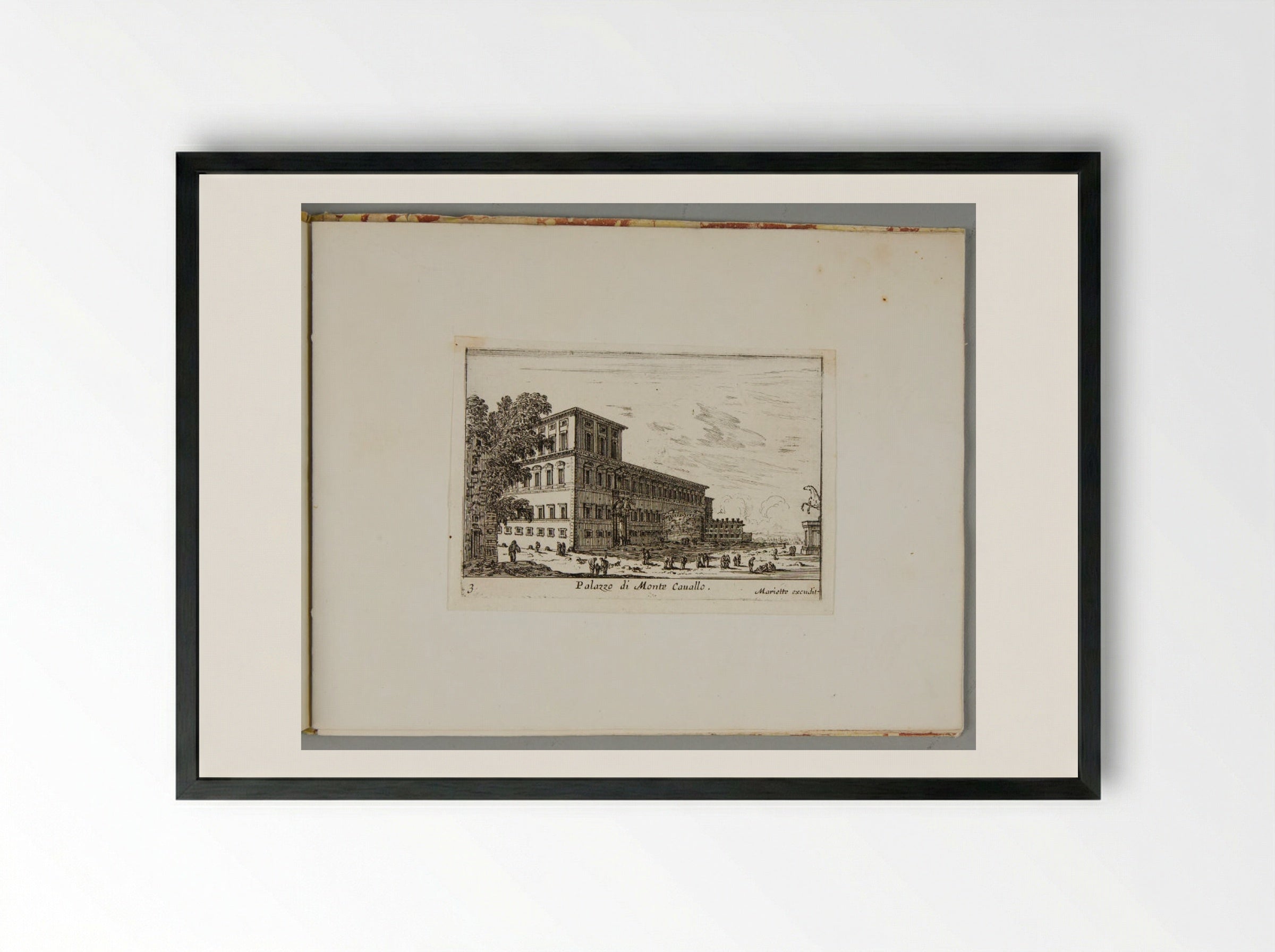 Palazzo di Monte Cavallo - Israël Silvestre - Framed Print Black