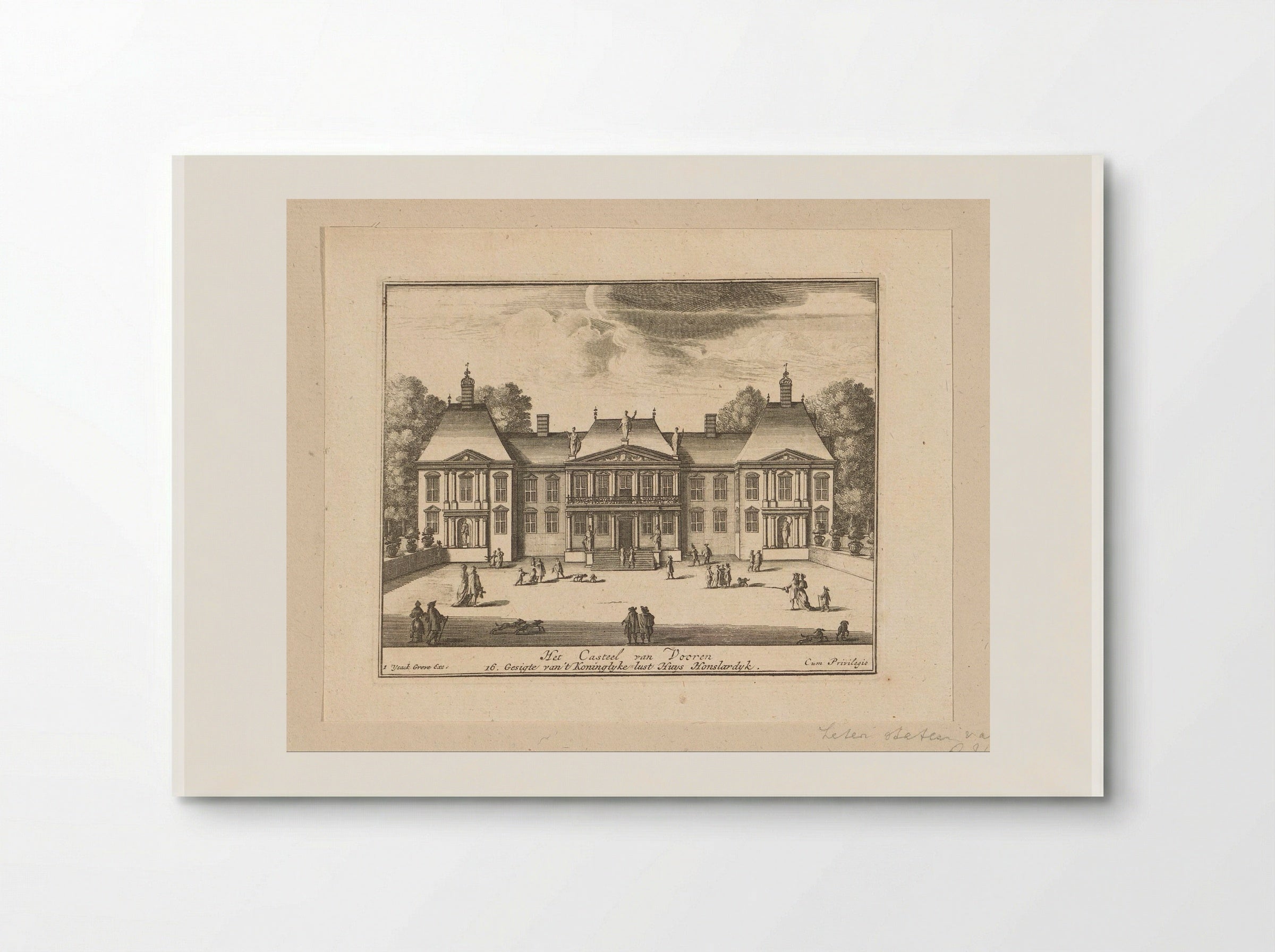 Paleis Honselaarsdijk van voren - Abraham Bloteling - Poster