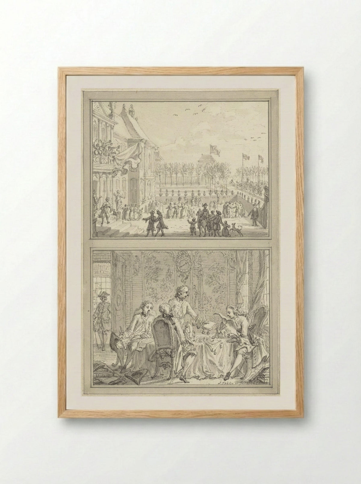 Paleis Honselaarsdijk wisselt van eigenaar - Simon Fokke - Framed Print Wood