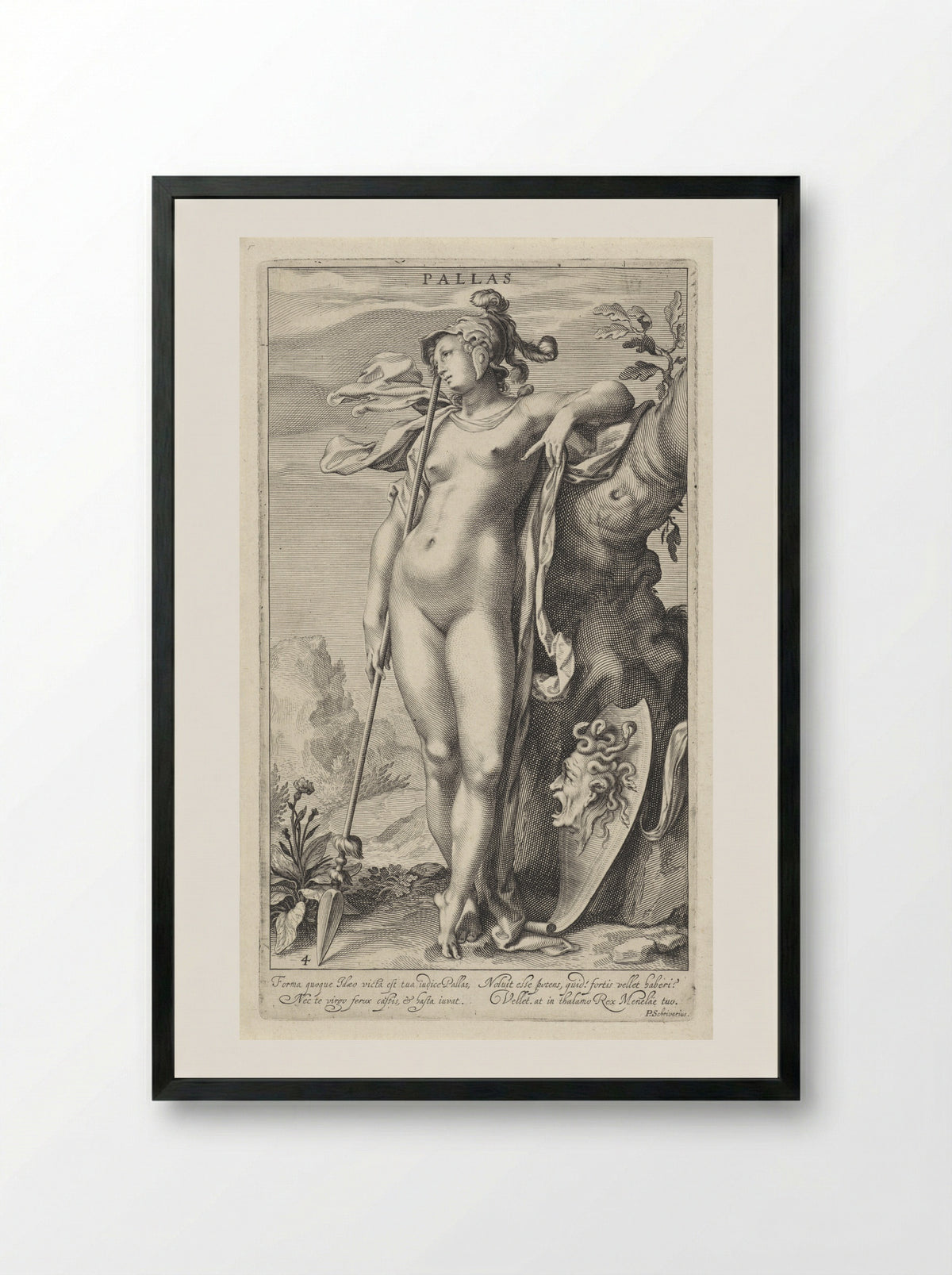 Pallas Athena - Willem Isaacsz. van Swanenburg - Framed Print Black