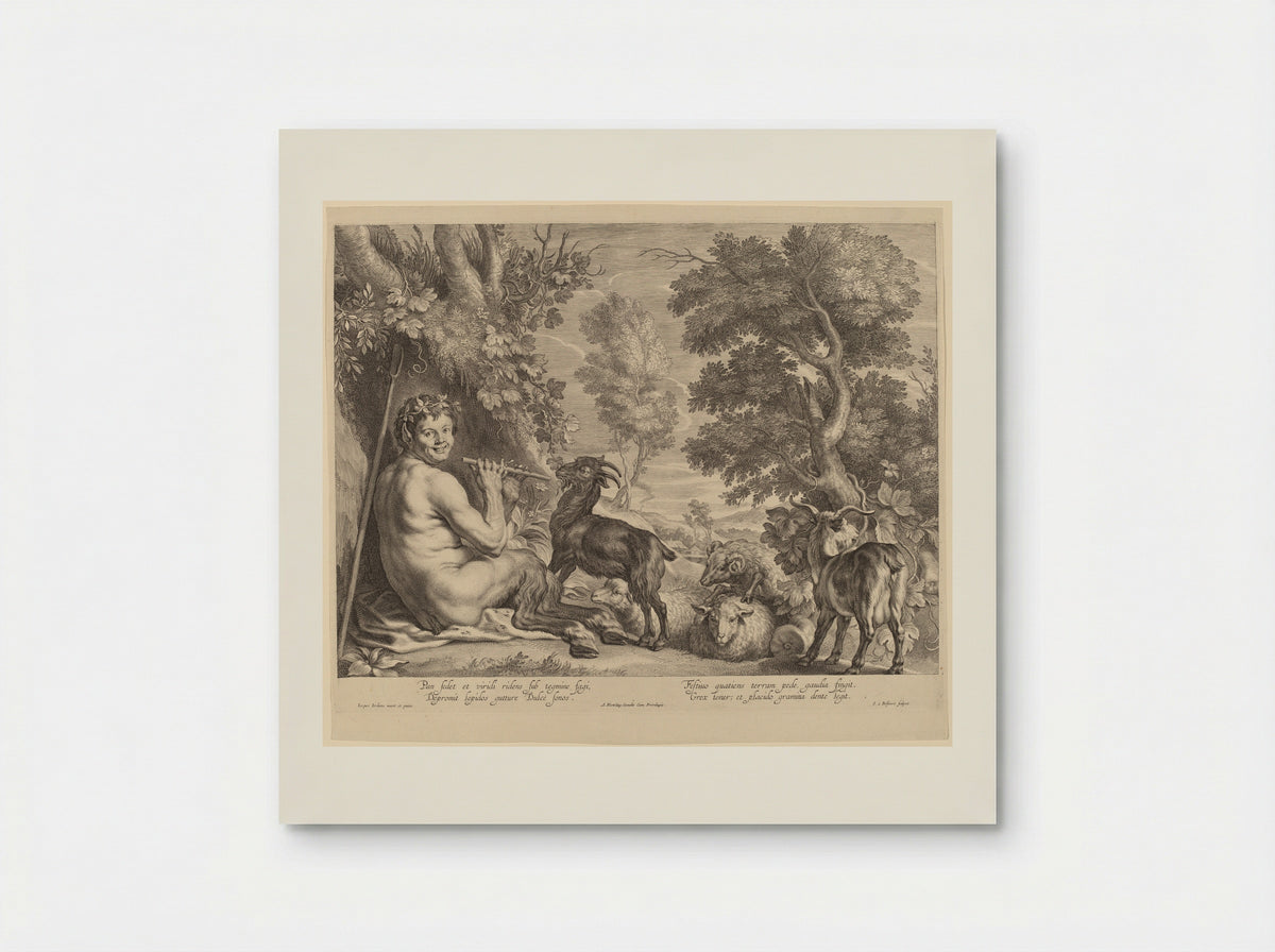 Pan Playing the Flute - Schelte Adamsz. Bolswert - Poster