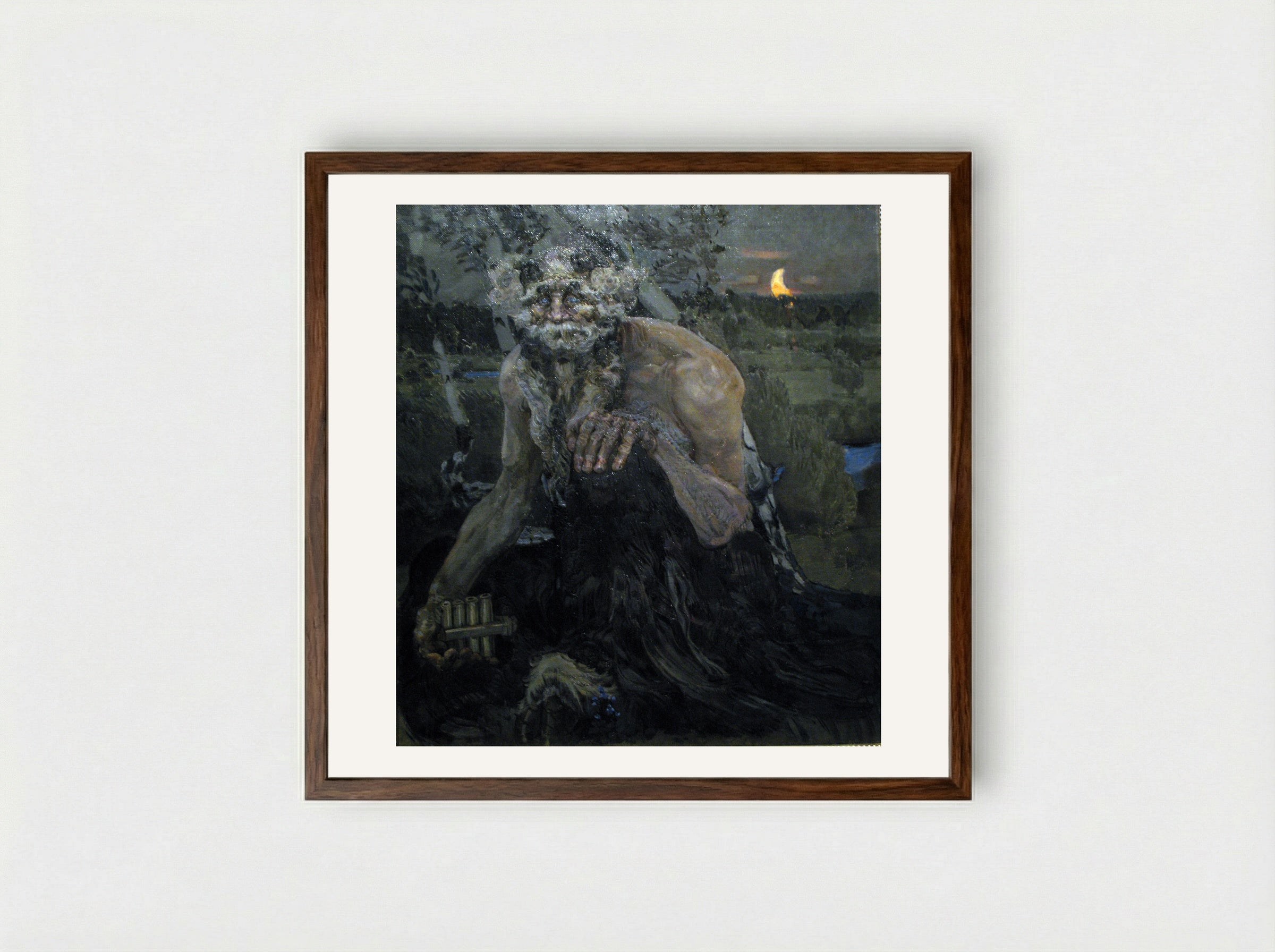 Pan - Mikhail Vrubel - Framed Print Dark Wood