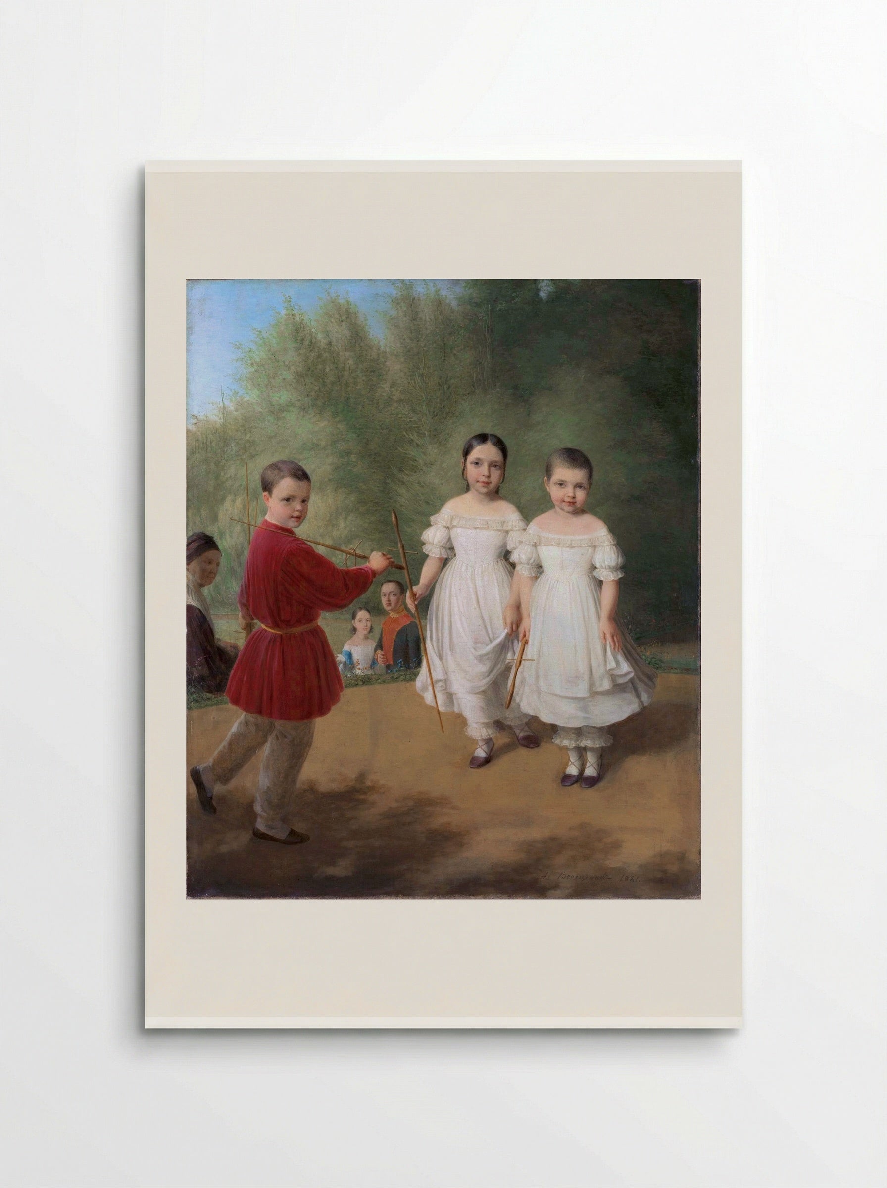 Panaevs Children - Alexey Venetsianov - Poster