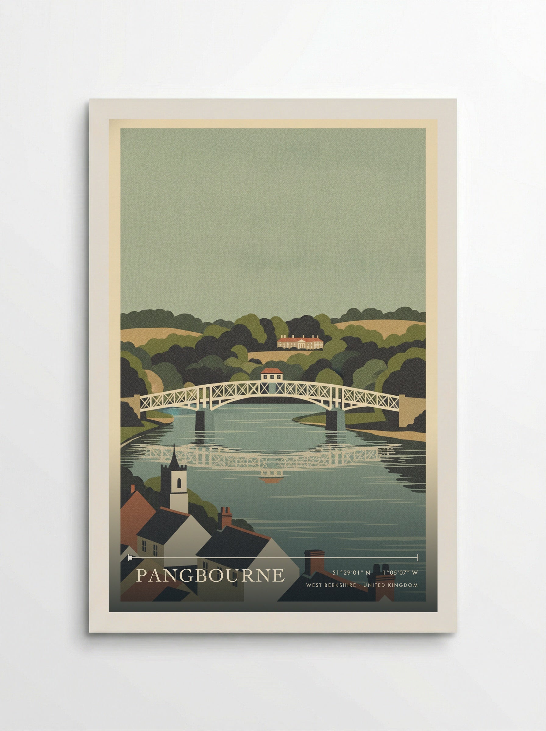 Pangbourne West Berkshire United Kingdom Travel Poster - Poster